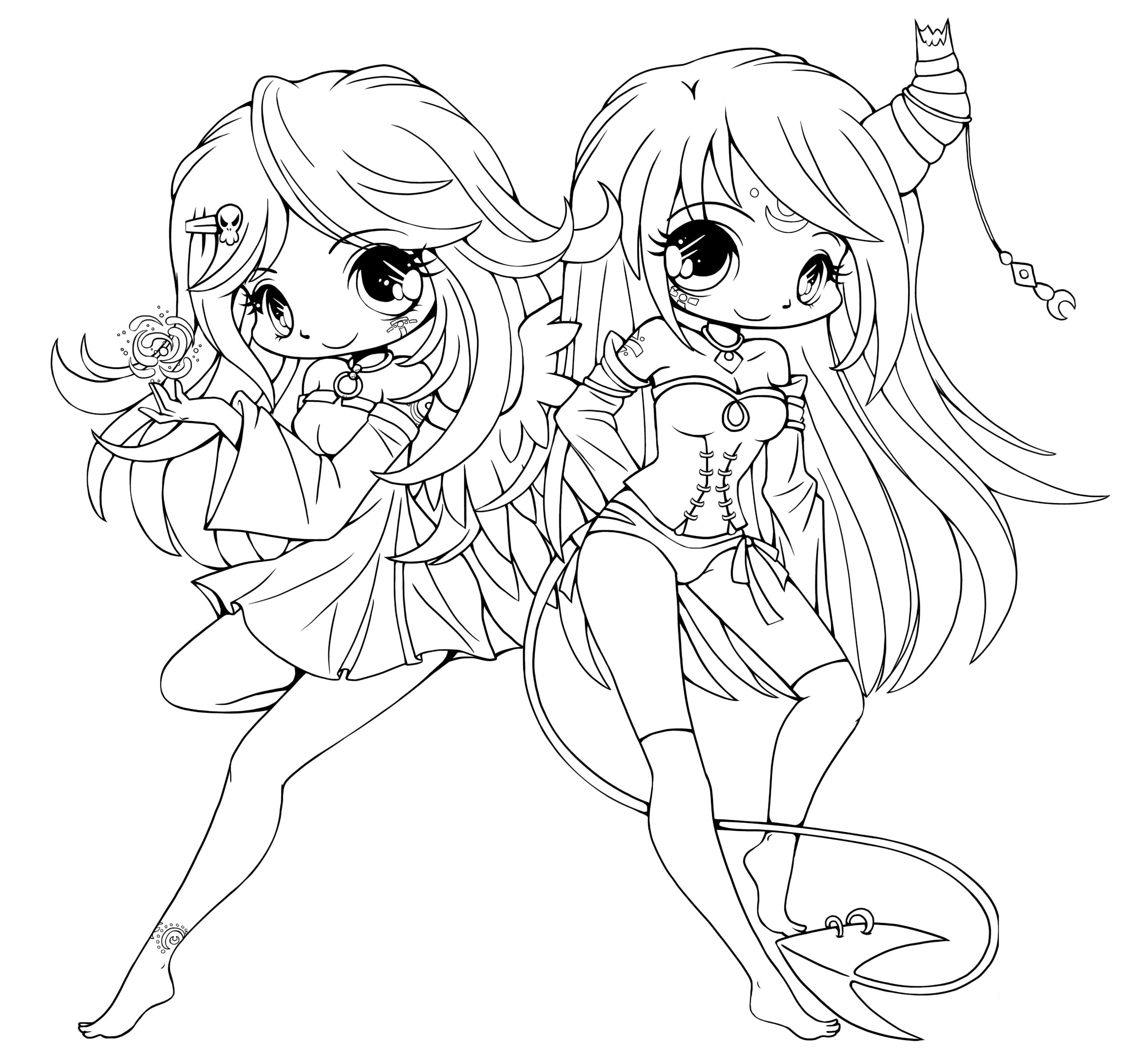 Chibi Princess Coloring Pages