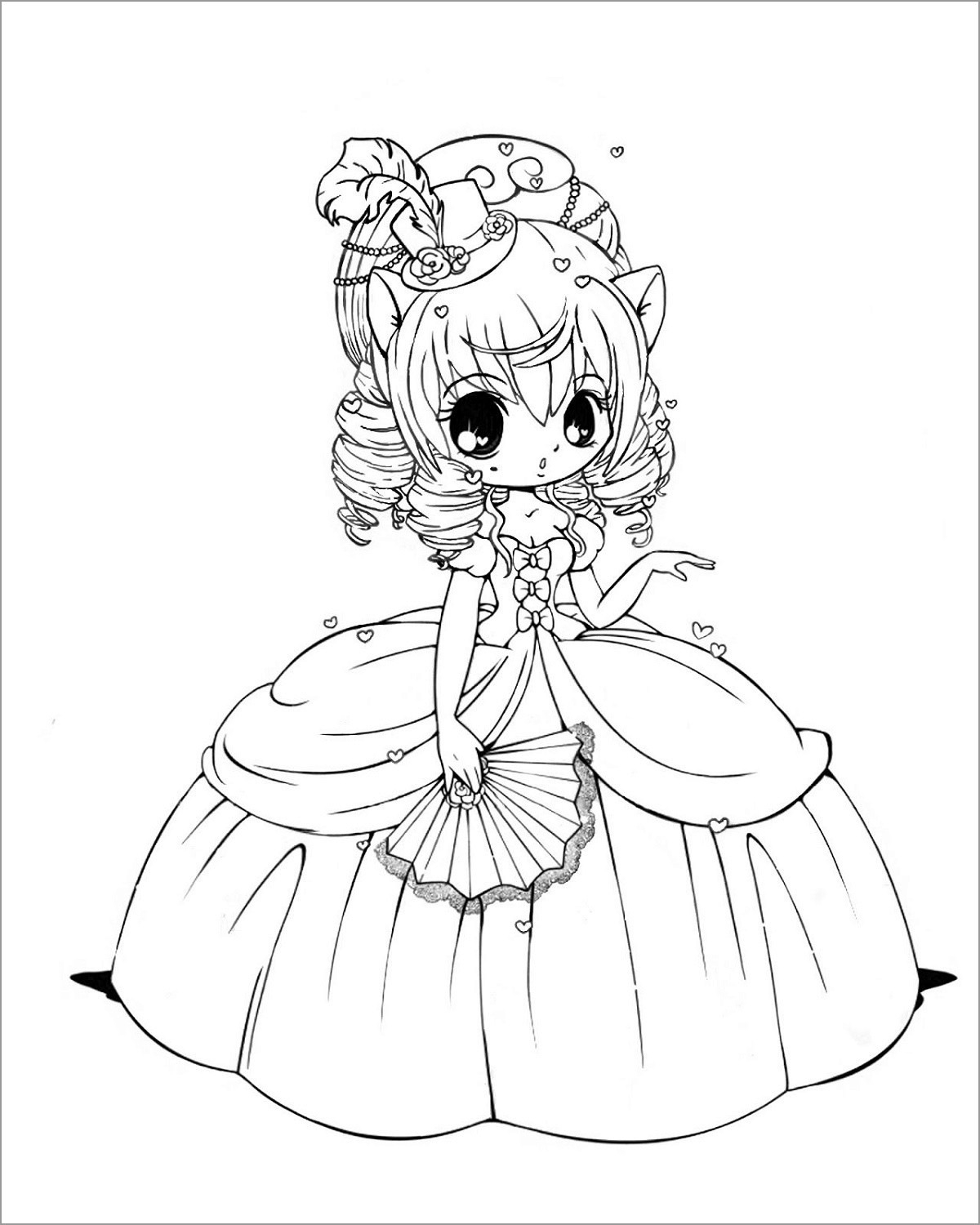 Chibi Coloring Pages ColoringBay