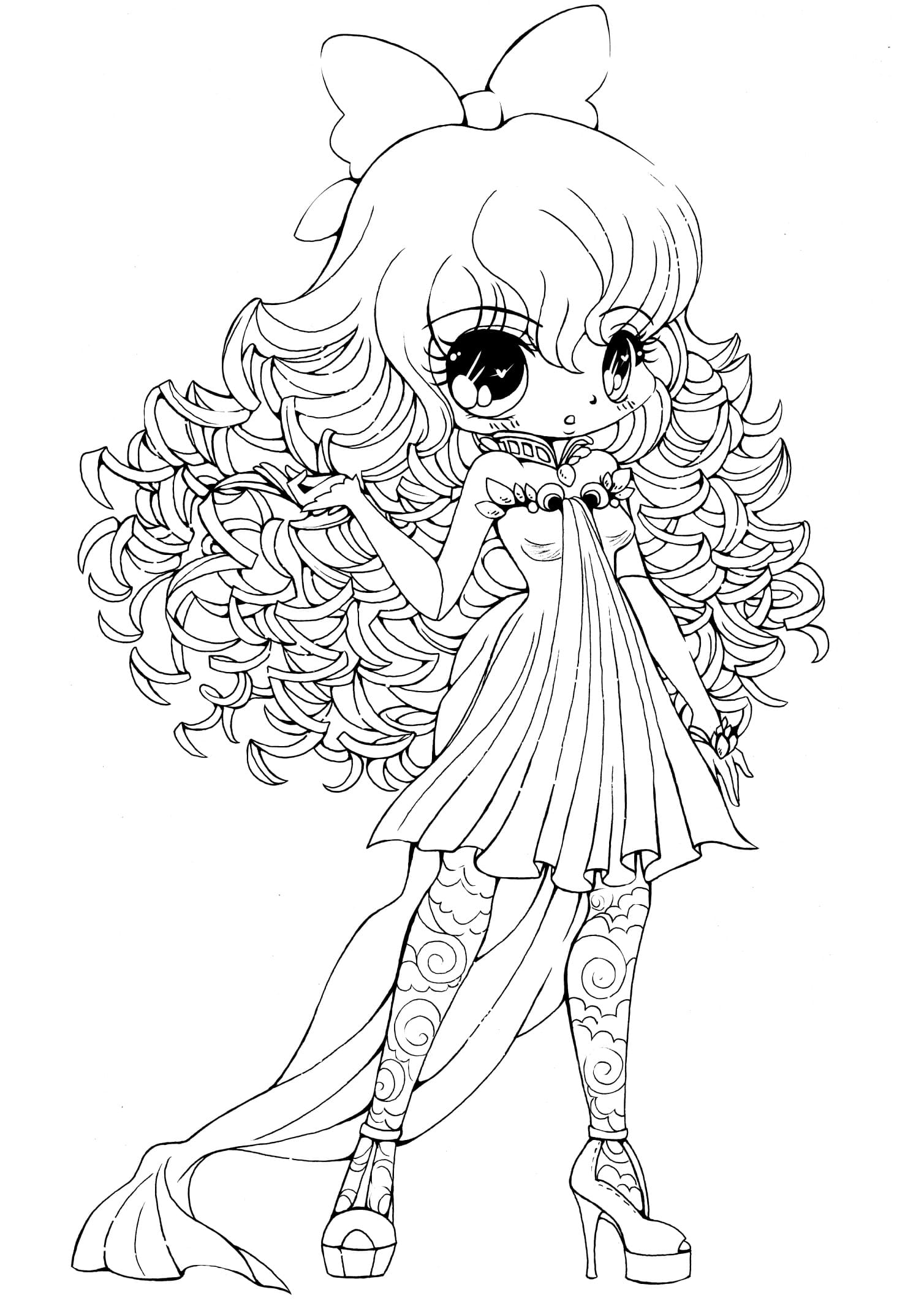 Chibi Coloring Pages For Girls