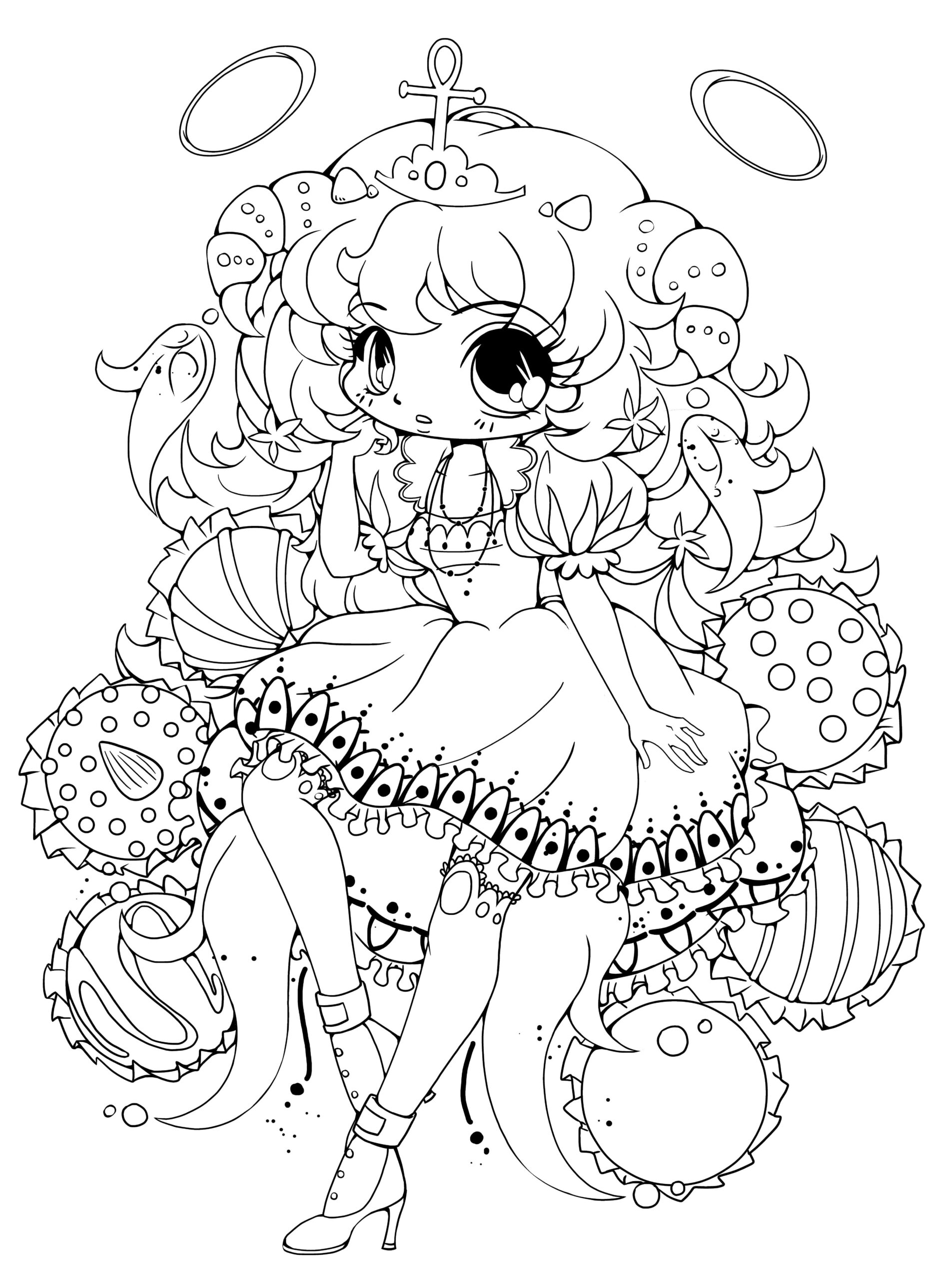 Chibi Disney Princess Coloring Pages