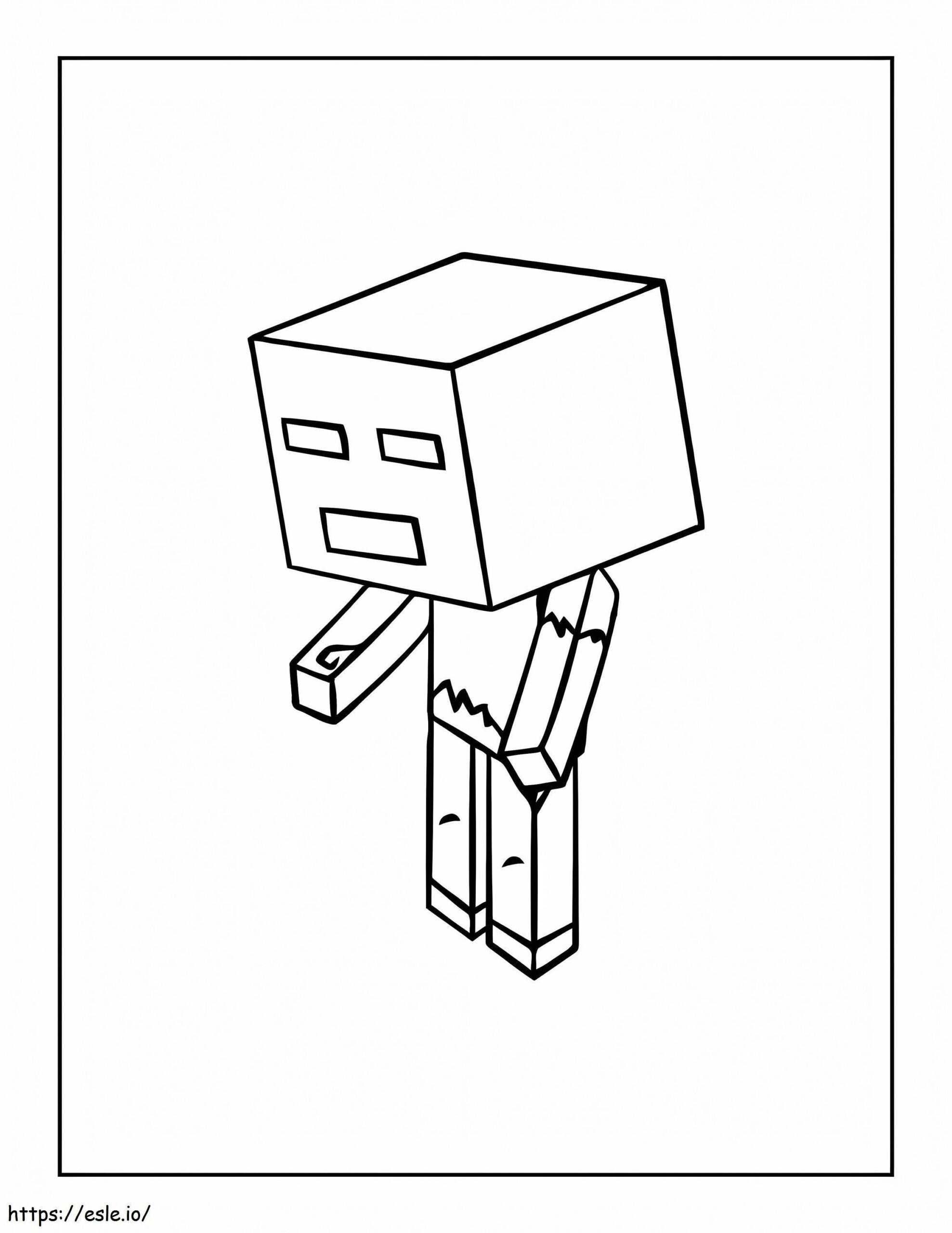 Minecraft Coloring Pages Zombie