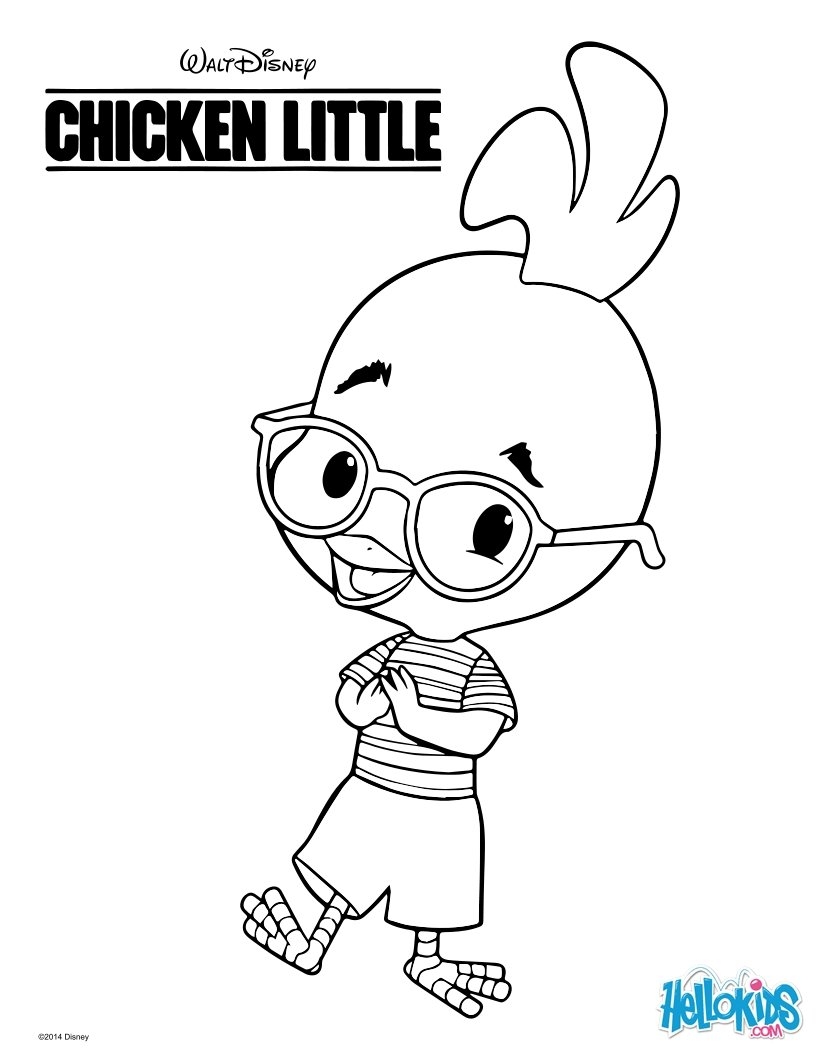 Chicken Little Coloring Pages Hellokids