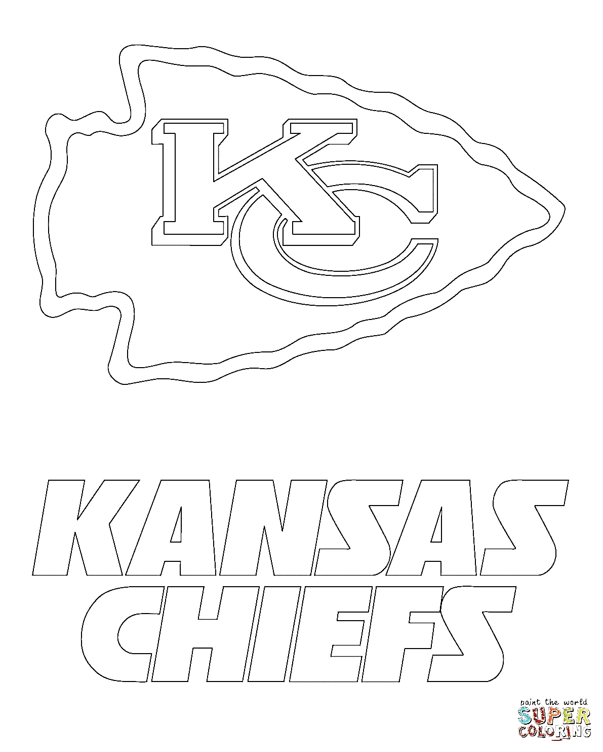 Chiefs Logo Coloring Page Free Printable Coloring Pages