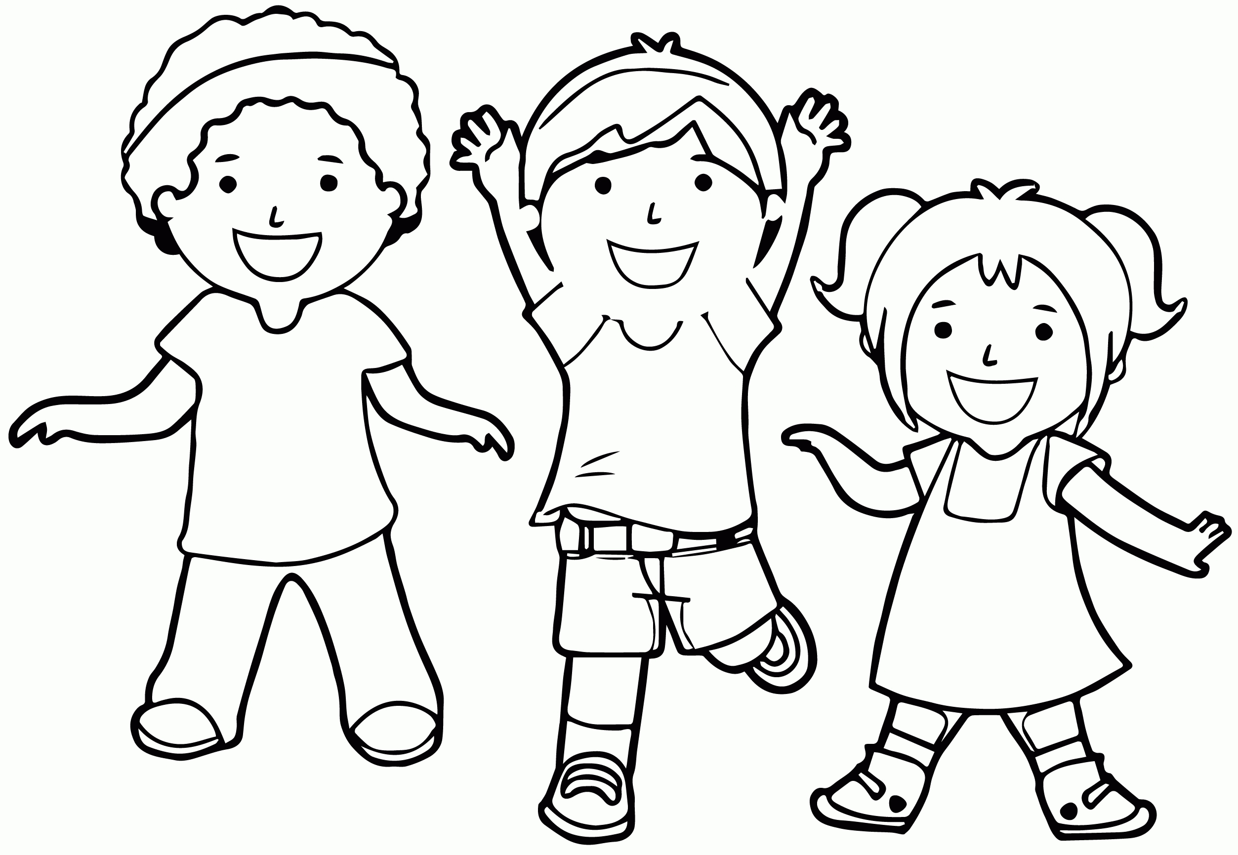 Children Playing Coloring Pages At GetDrawings Free Download