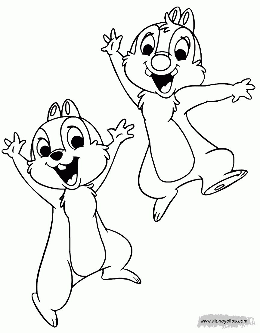 Chip And Dale Coloring Pages 2 Disneyclips