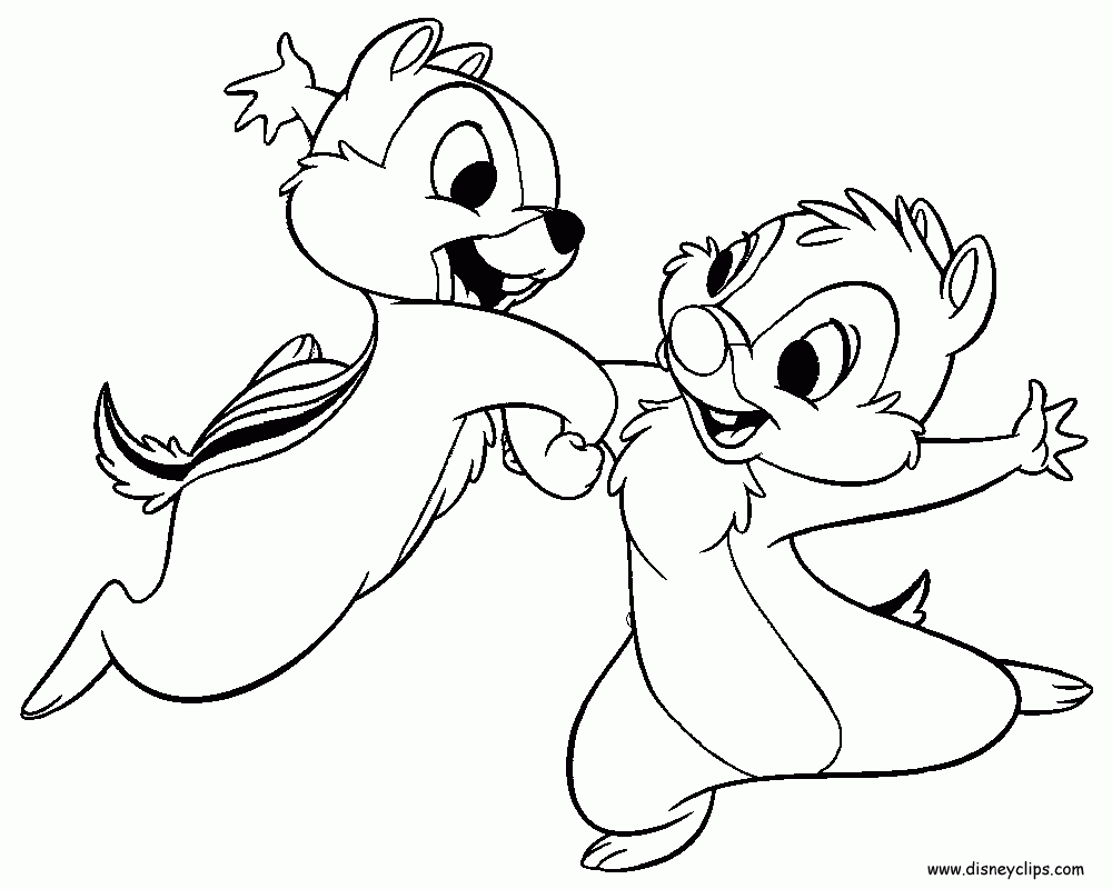 Chip And Dale Coloring Pages To Download And Print For Free