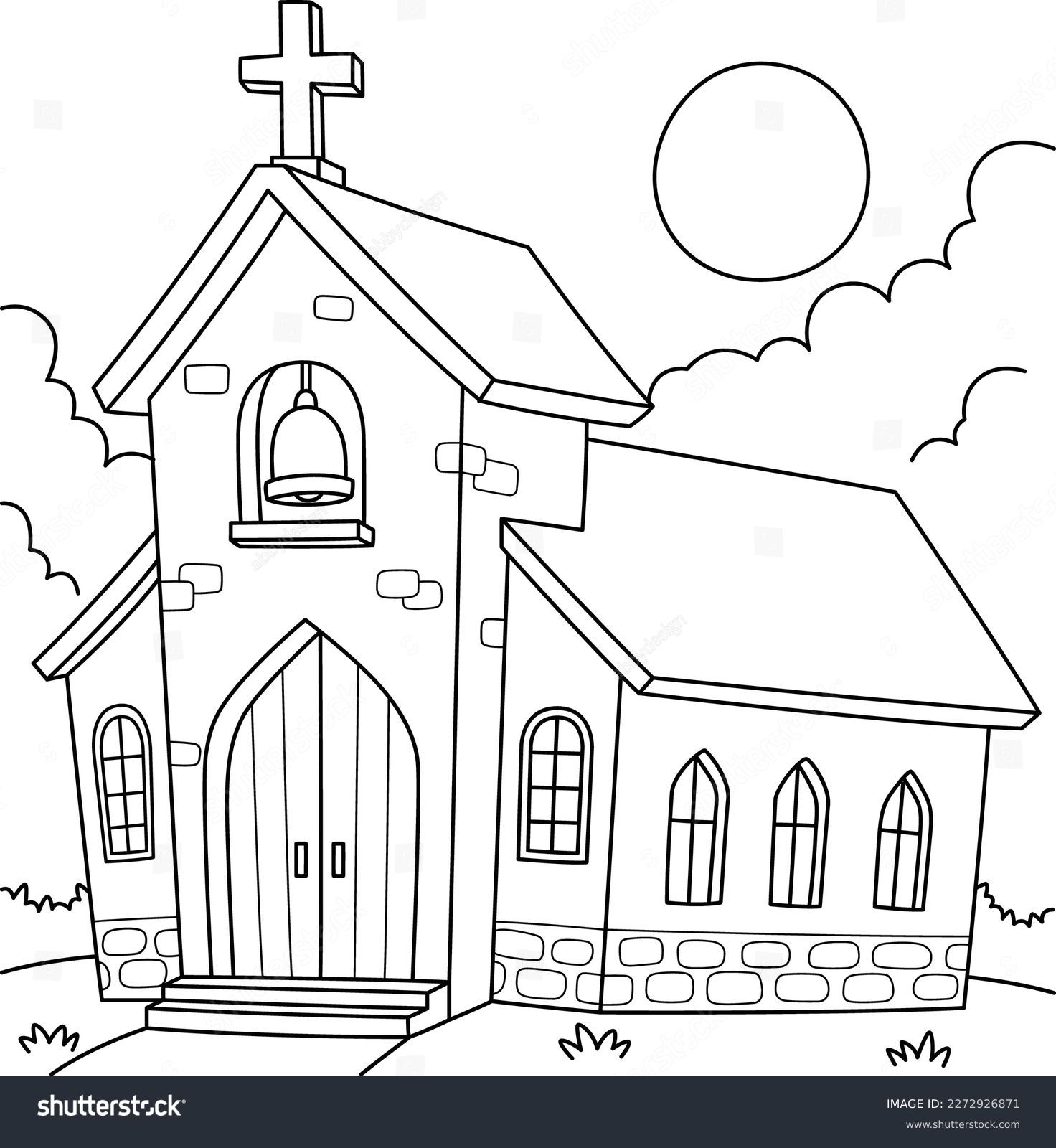 Childrens Church Coloring Pages
