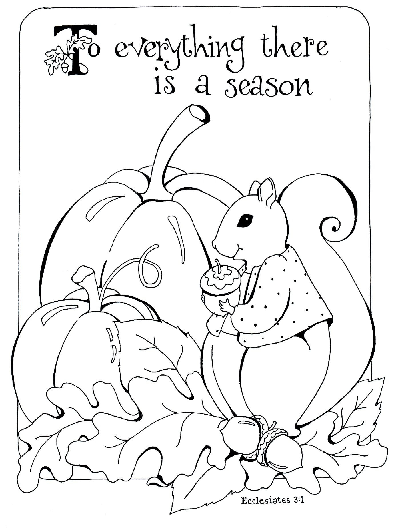 Fall For Jesus Coloring Page