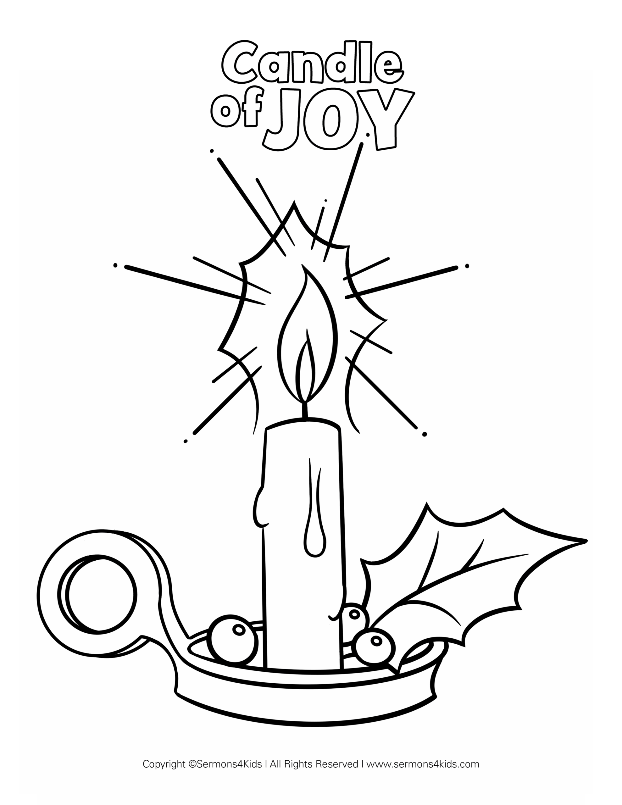 Christmas Candle Coloring Pages
