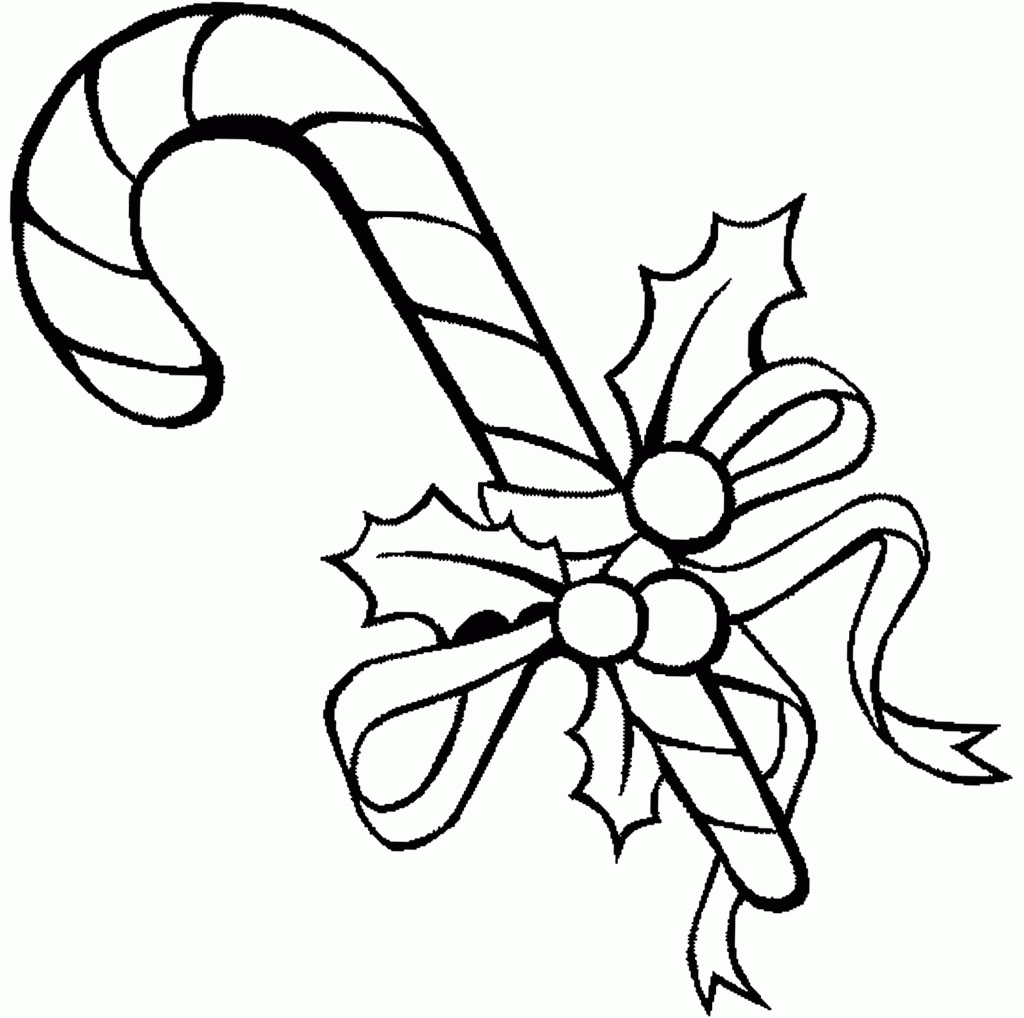 Christmas Candy Cane Coloring Pages
