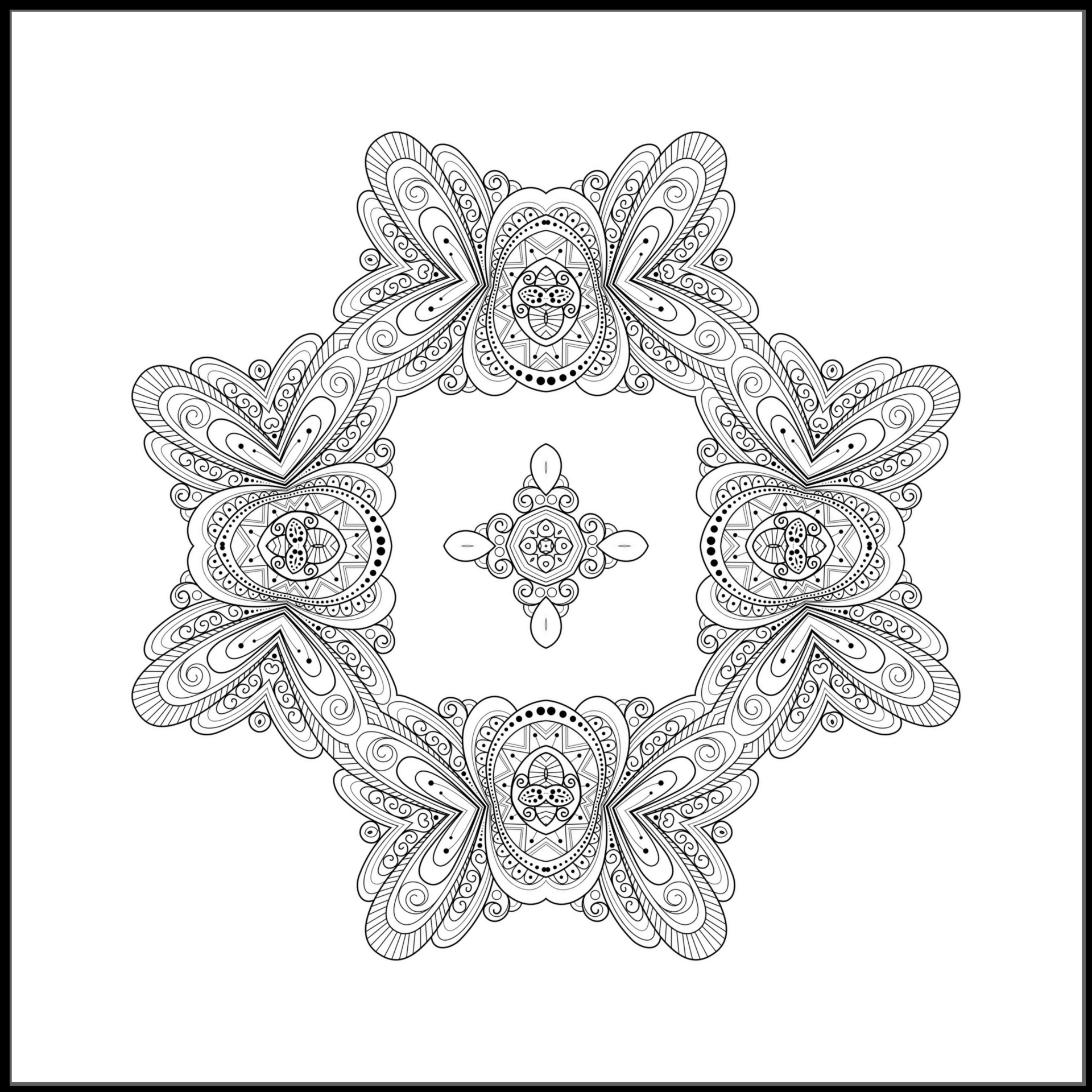 Christmas Coloring Page 4 Free Stock Photo Public Domain Pictures