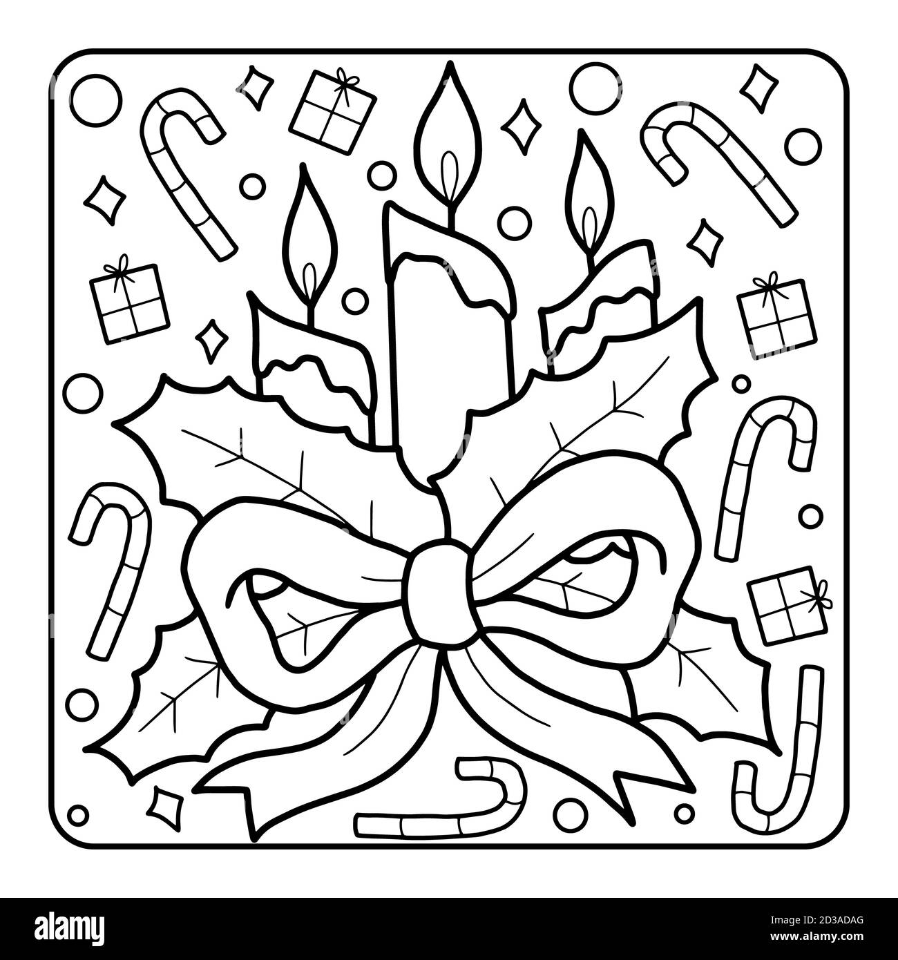 Christmas Coloring Page For Kids Stock Photo Alamy