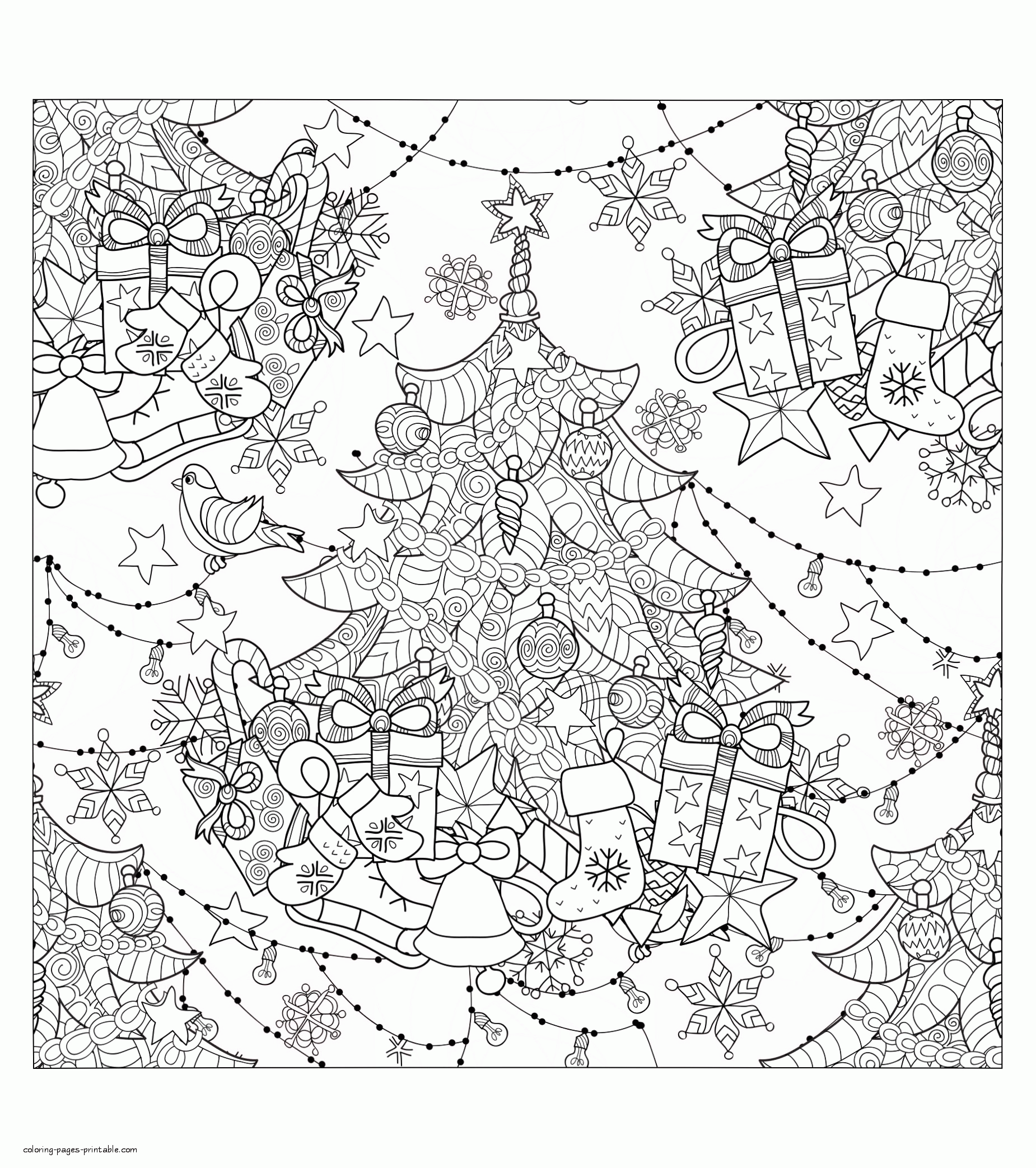 Christmas Coloring Pages For Young Adults