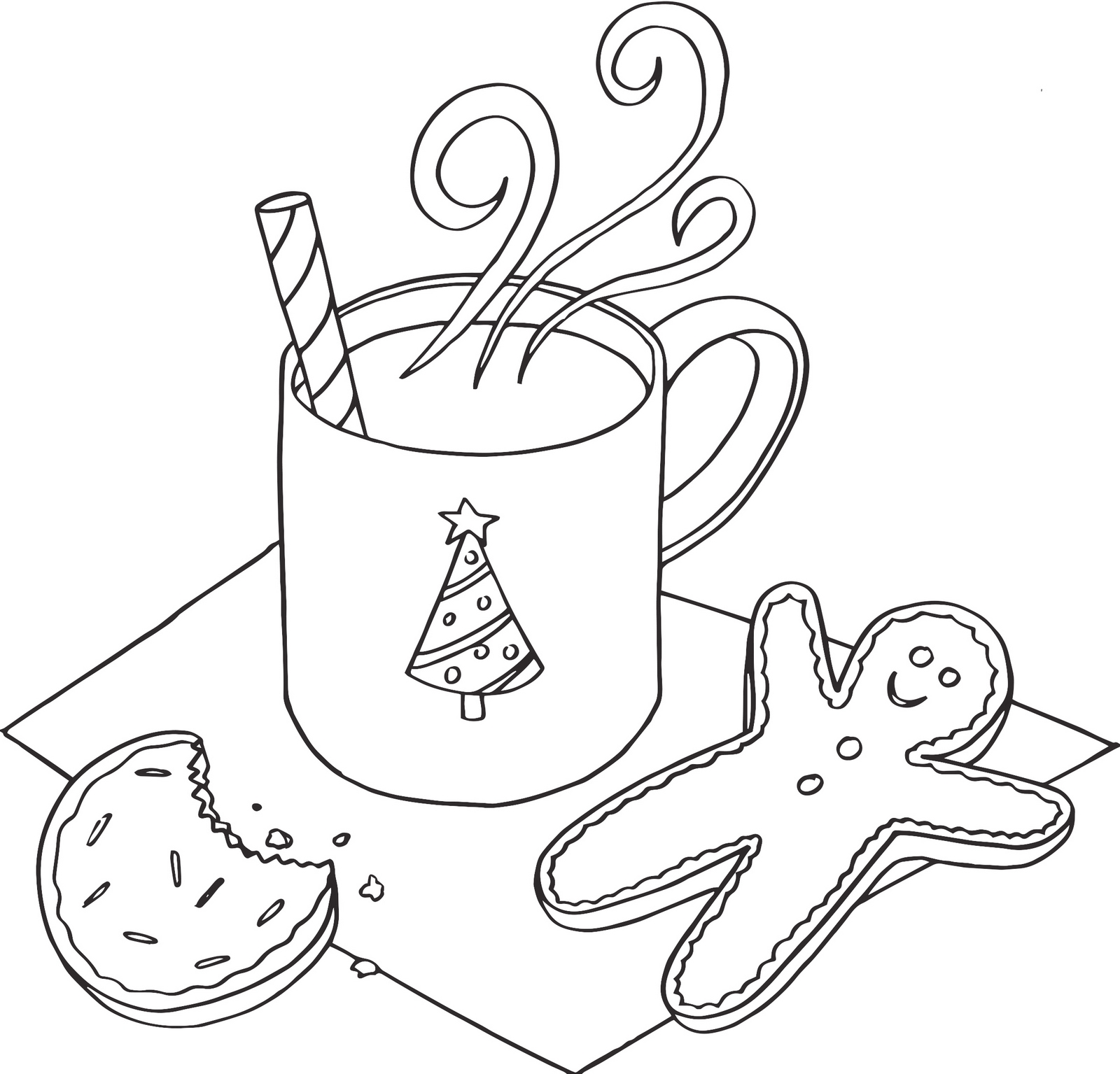 Hot Chocolate Coloring Page