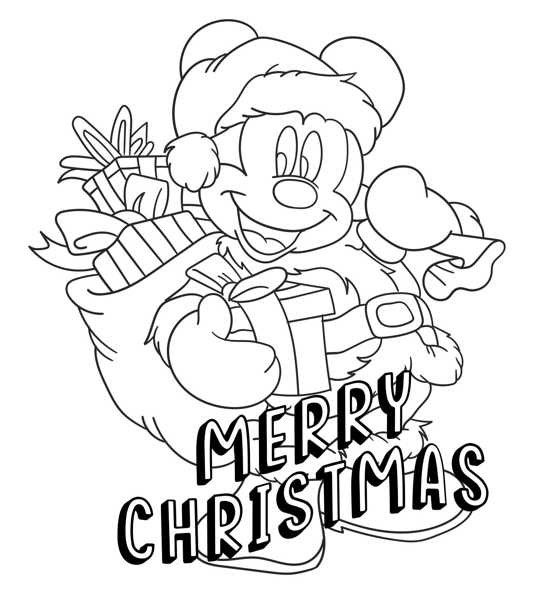 Free Disney Christmas Coloring Pages