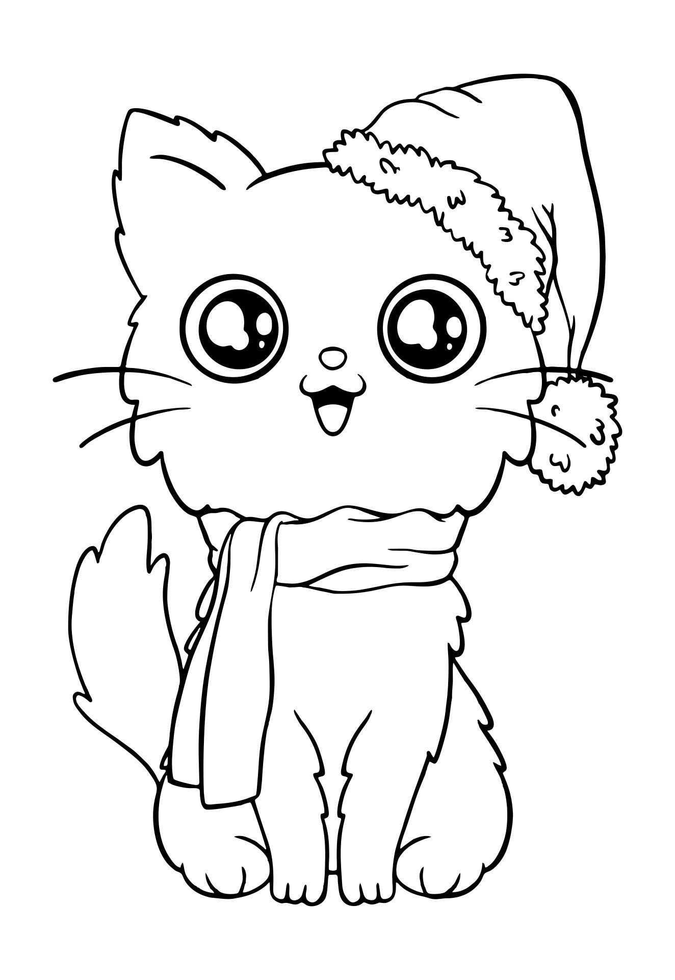 Christmas Kitten Coloring Pages Printable Printable Word Searches
