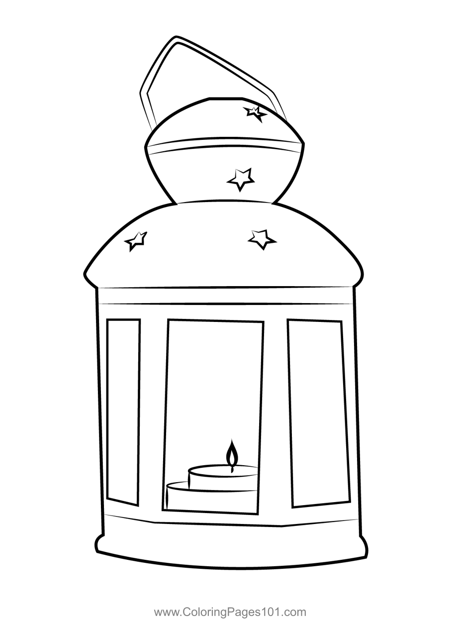 Christmas Lantern Coloring