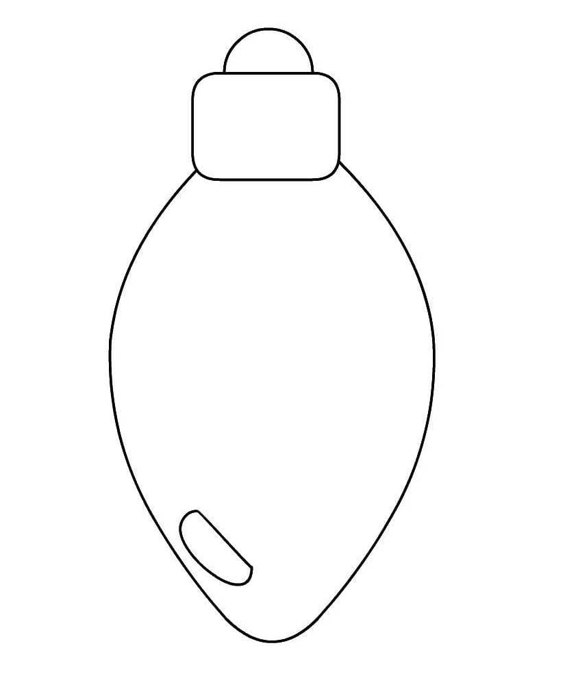 Christmas Light Bulb Coloring Page