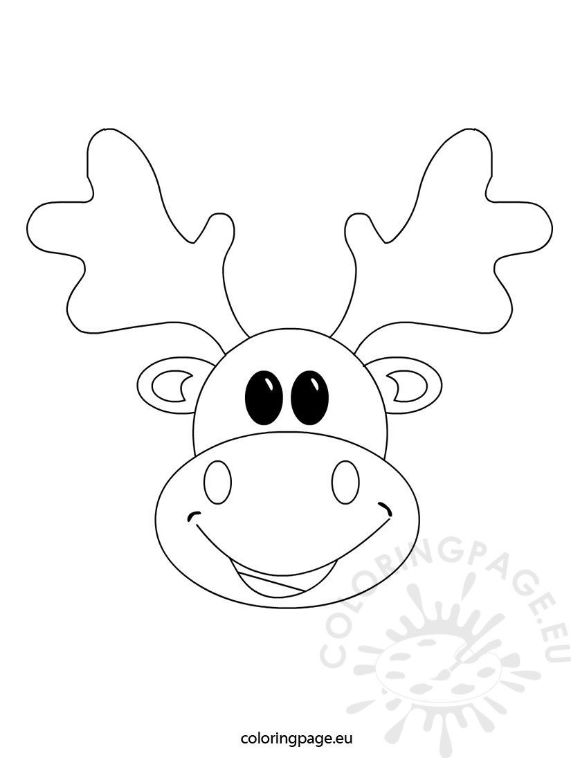 Christmas Reindeer Coloring Page Coloring Page