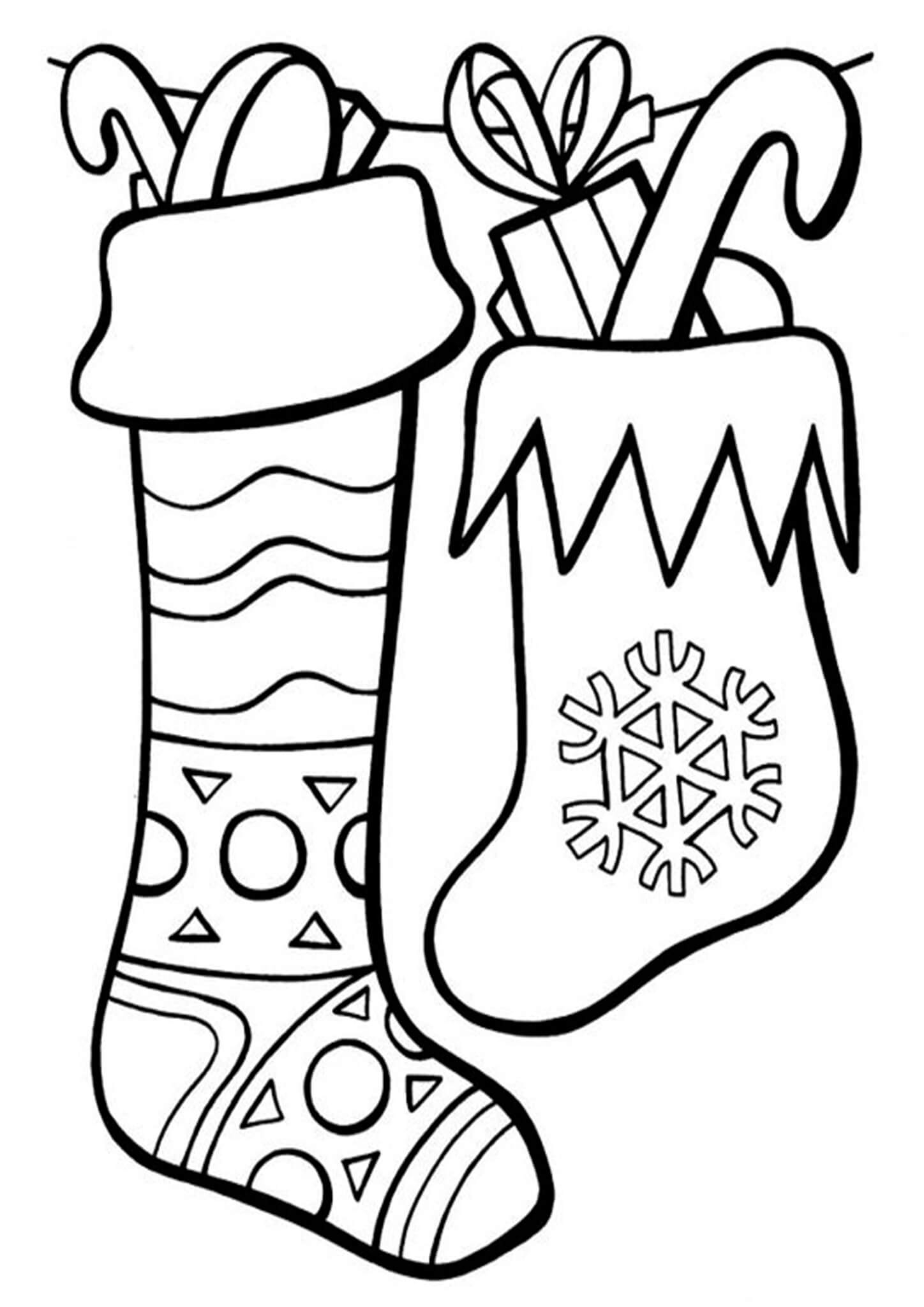 Christmas Stocking Coloring Pages For Kids Tulamama