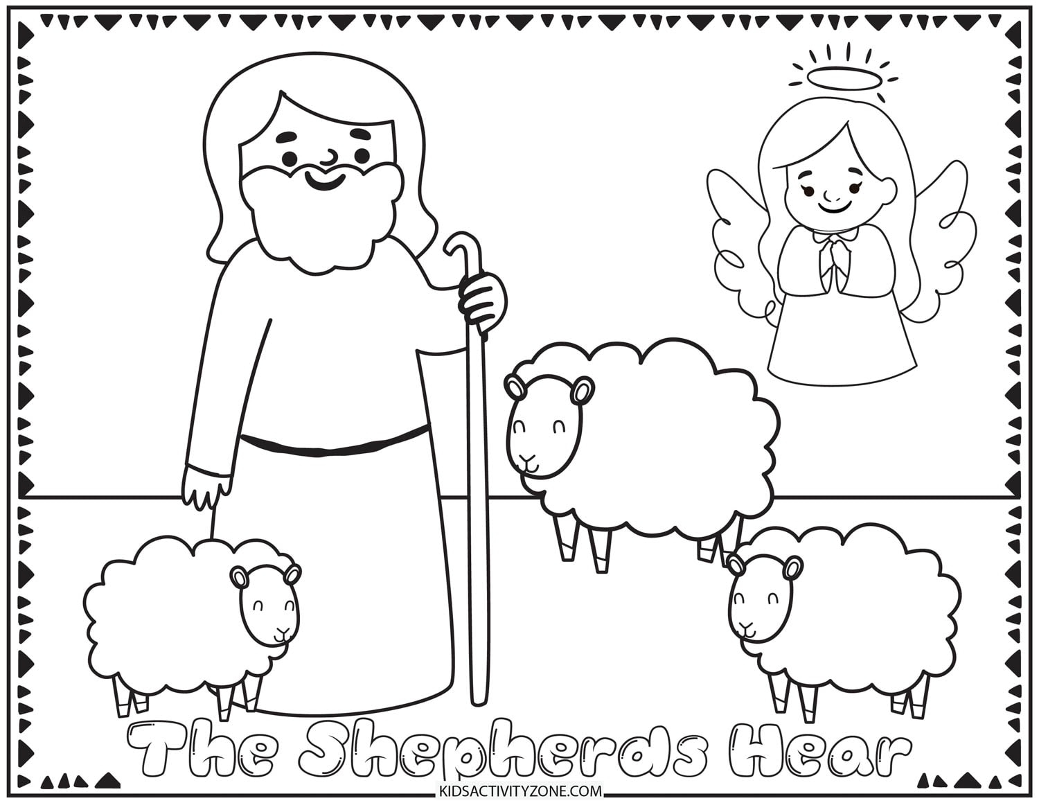 Christmas Story Coloring Pages Nativity Kids Activity Zone