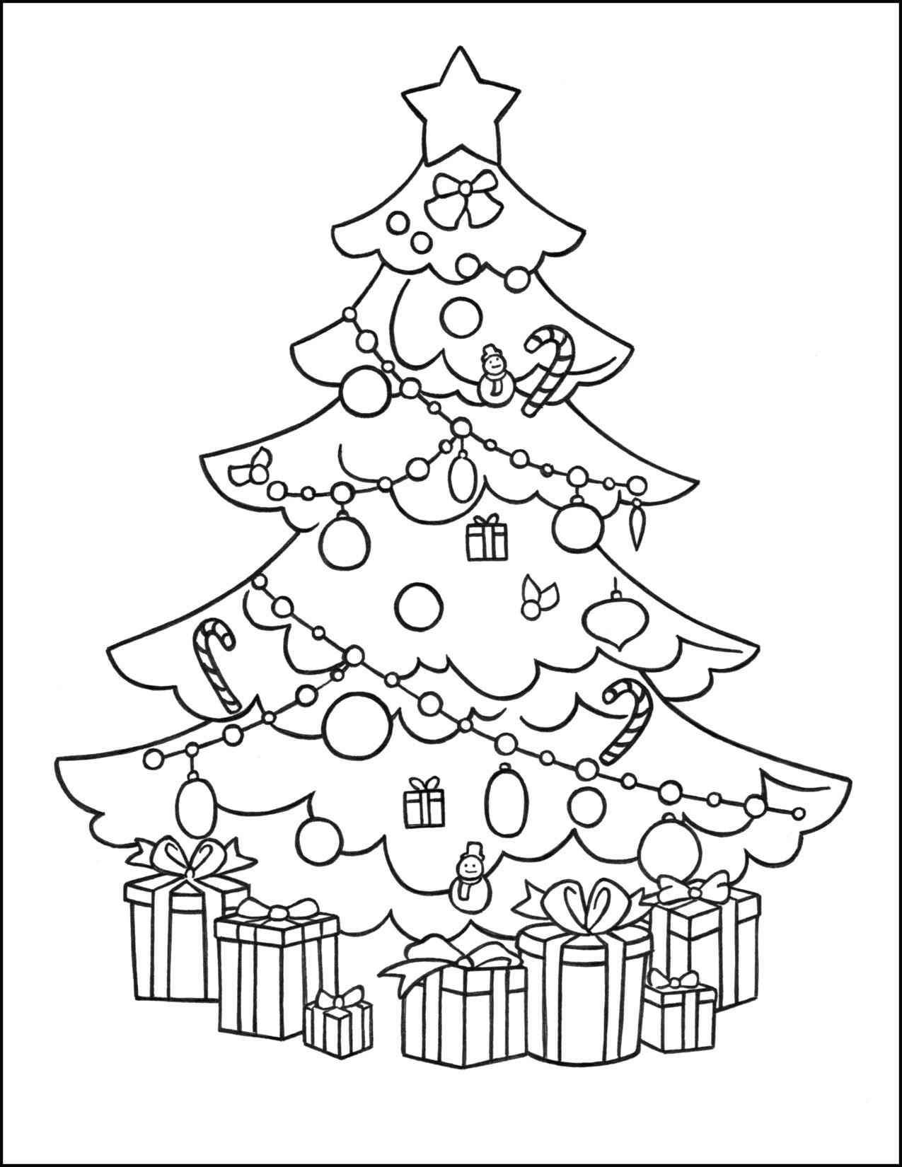 Christmas Tree Coloring Page