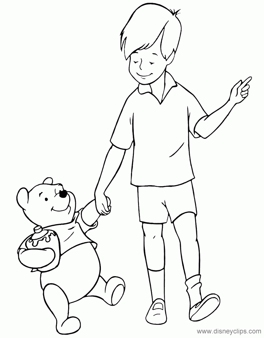 Christopher Robin Coloring Pages Disneyclips