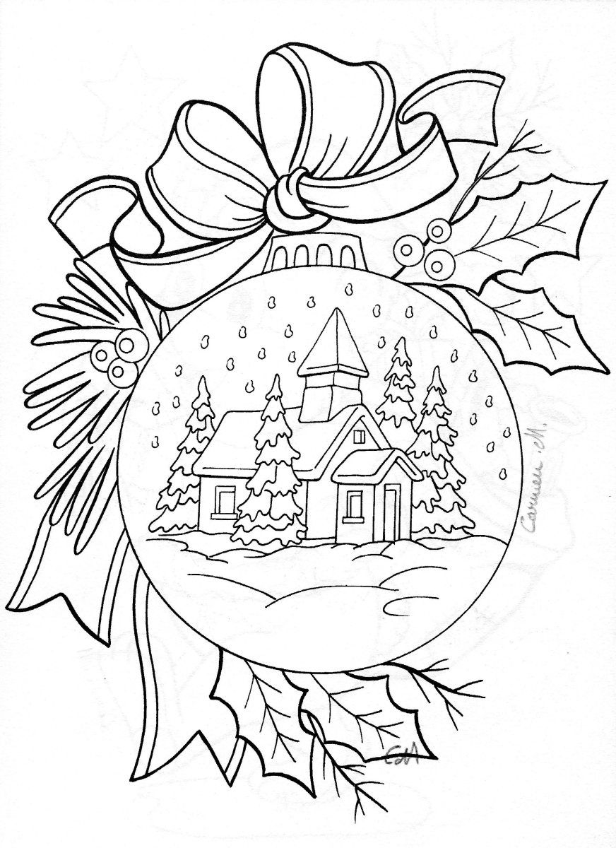 Church Christmas Coloring Pages
