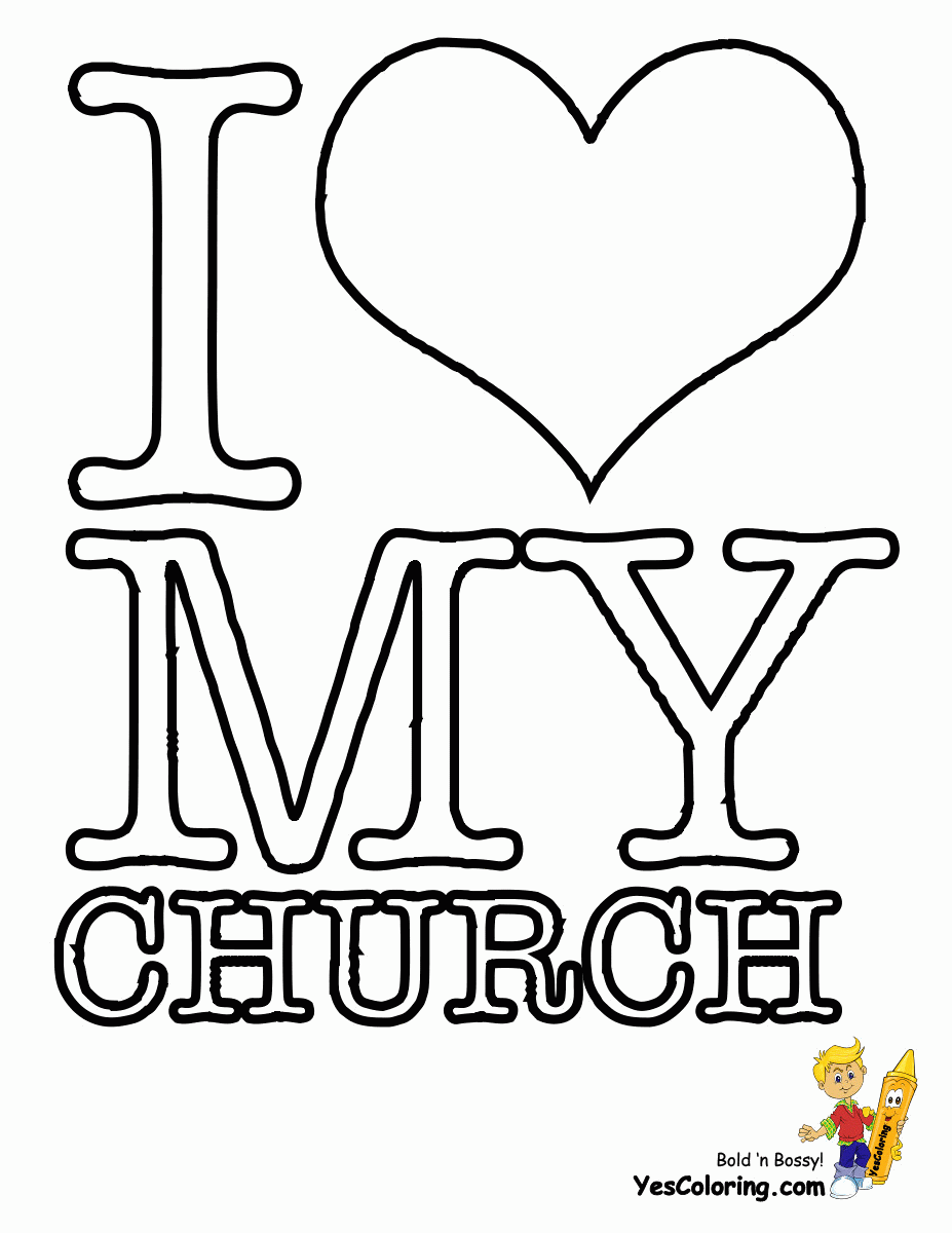 Church Family Coloring Pages