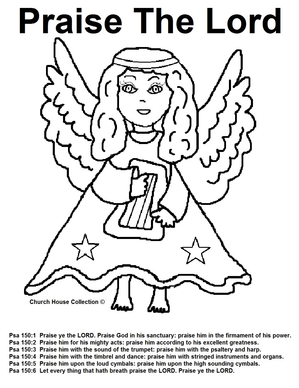 Church House Collection Blog Angel Praise The Lord Coloring Page