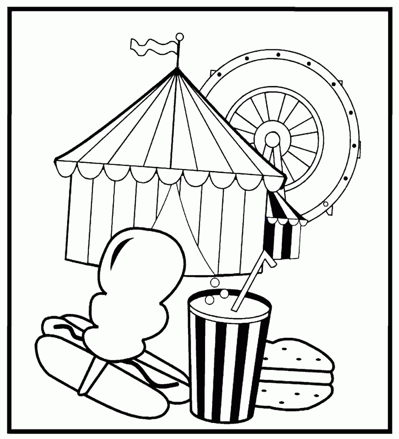 Circus Theme Coloring Pages