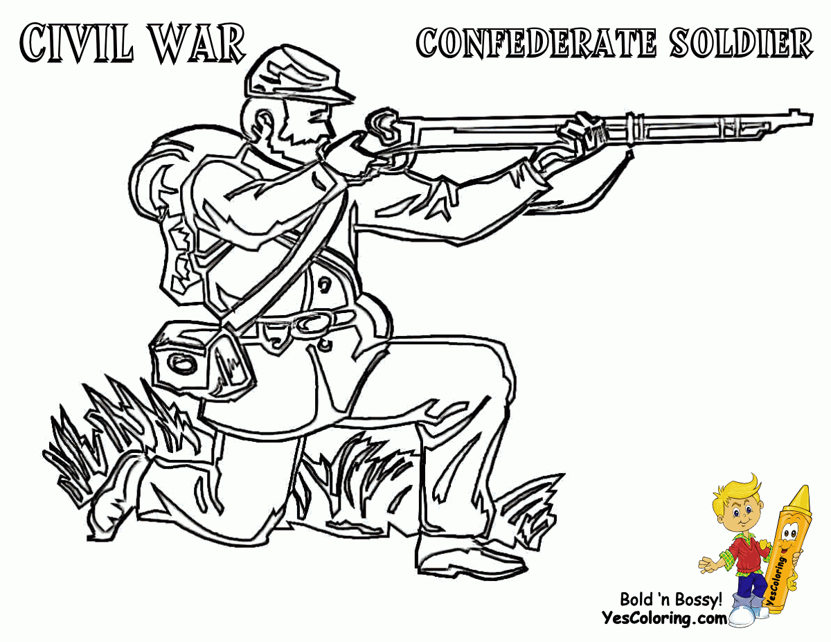 Civil War Coloring Pages To Print Coloring Home