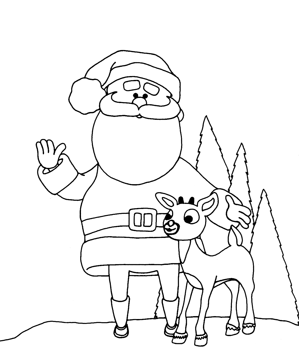 Clarice Reindeer Coloring Page