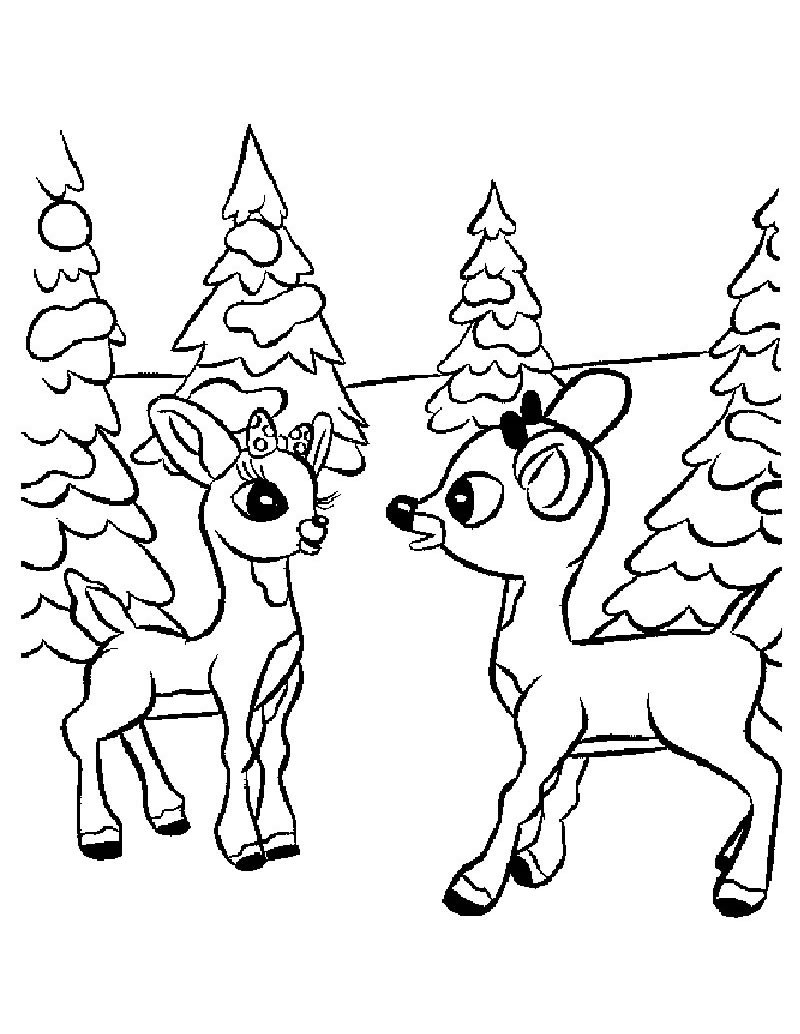 Clarice Reindeer Coloring Page