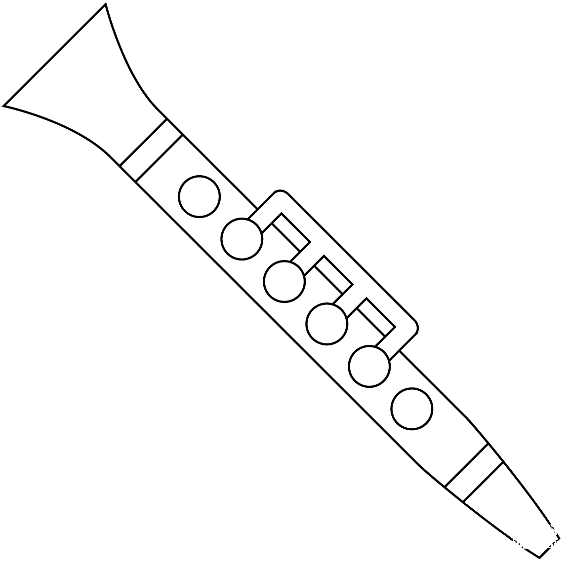 Clarinet Coloring Page ColouringPages