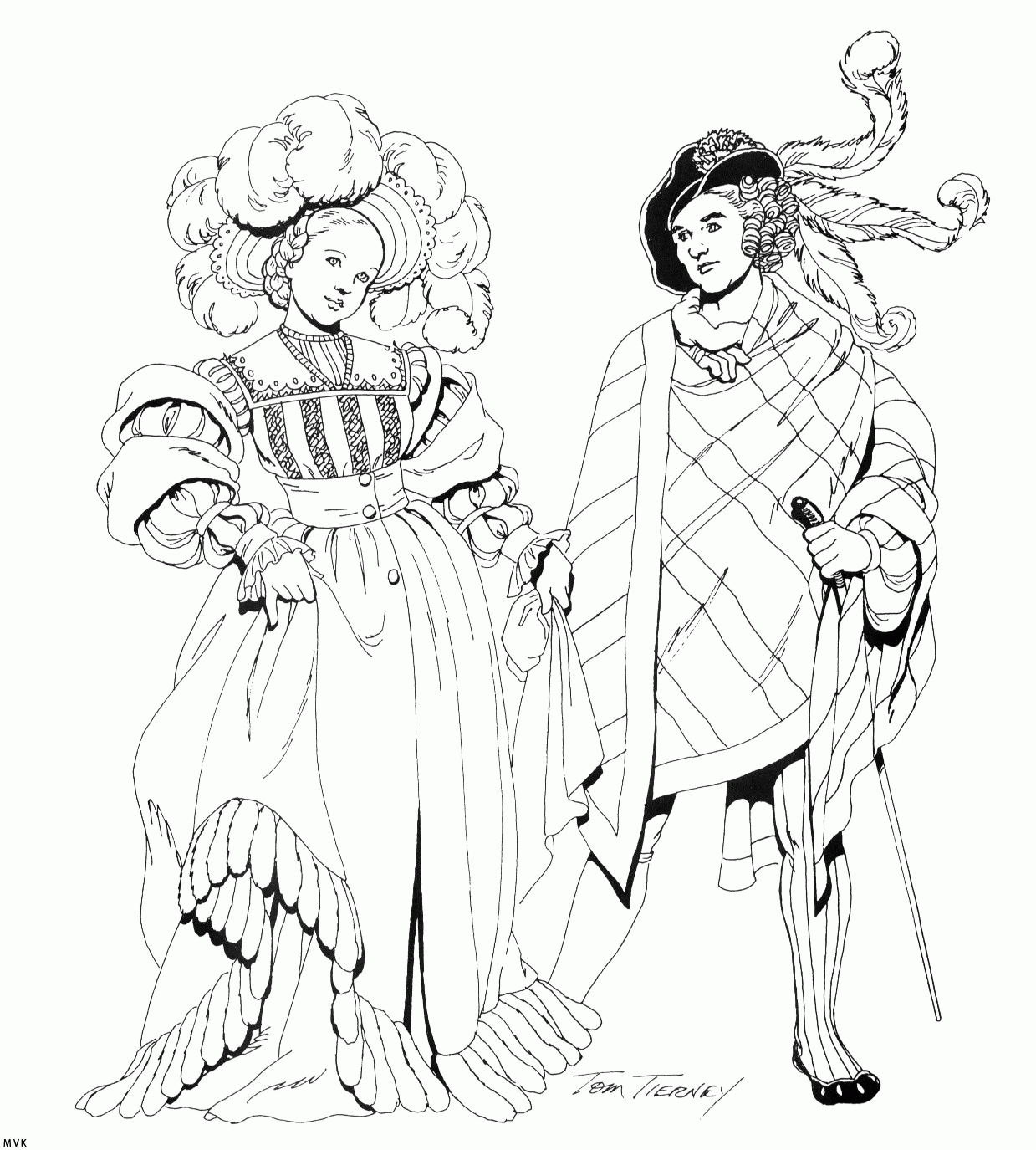 Clothing Medieval Peasant Coloring Pages Sketch Coloring Page