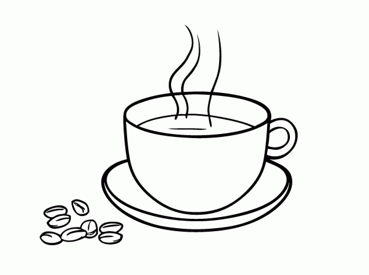 Coffee Coloring Pages Kidsuki