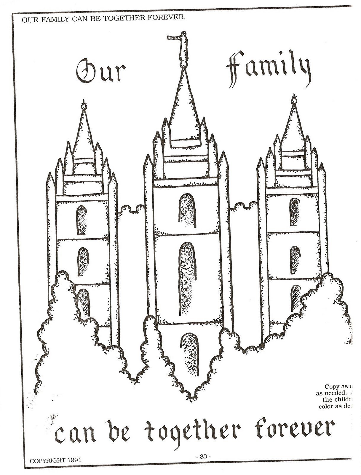 Color Page Families Can Be Together Forever Jpg Lds Nursery Lds Coloring Pages Coloring Pages
