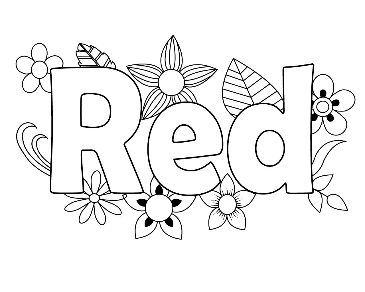 Color Red Coloring Pages