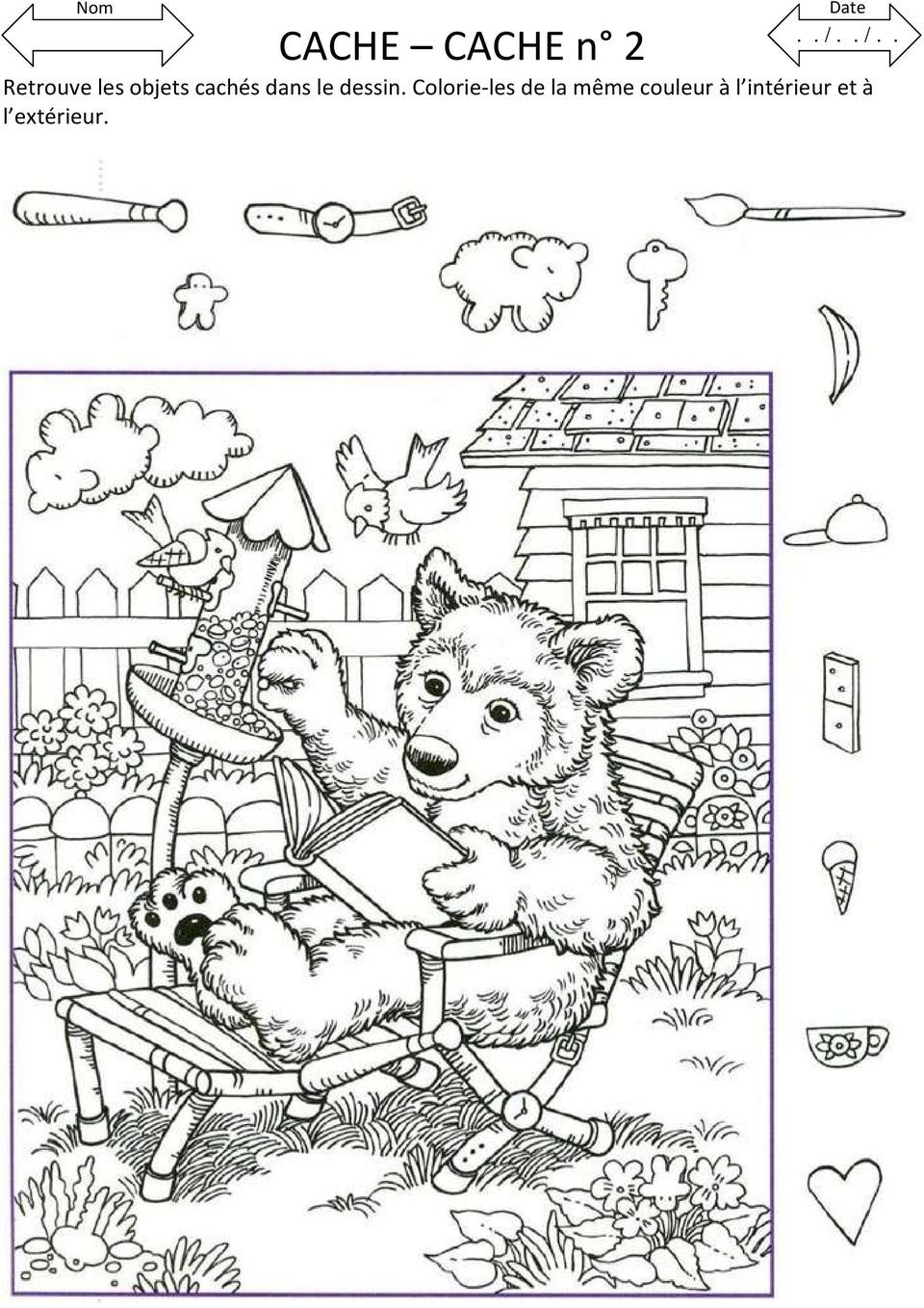 Coloriage Cache Cache