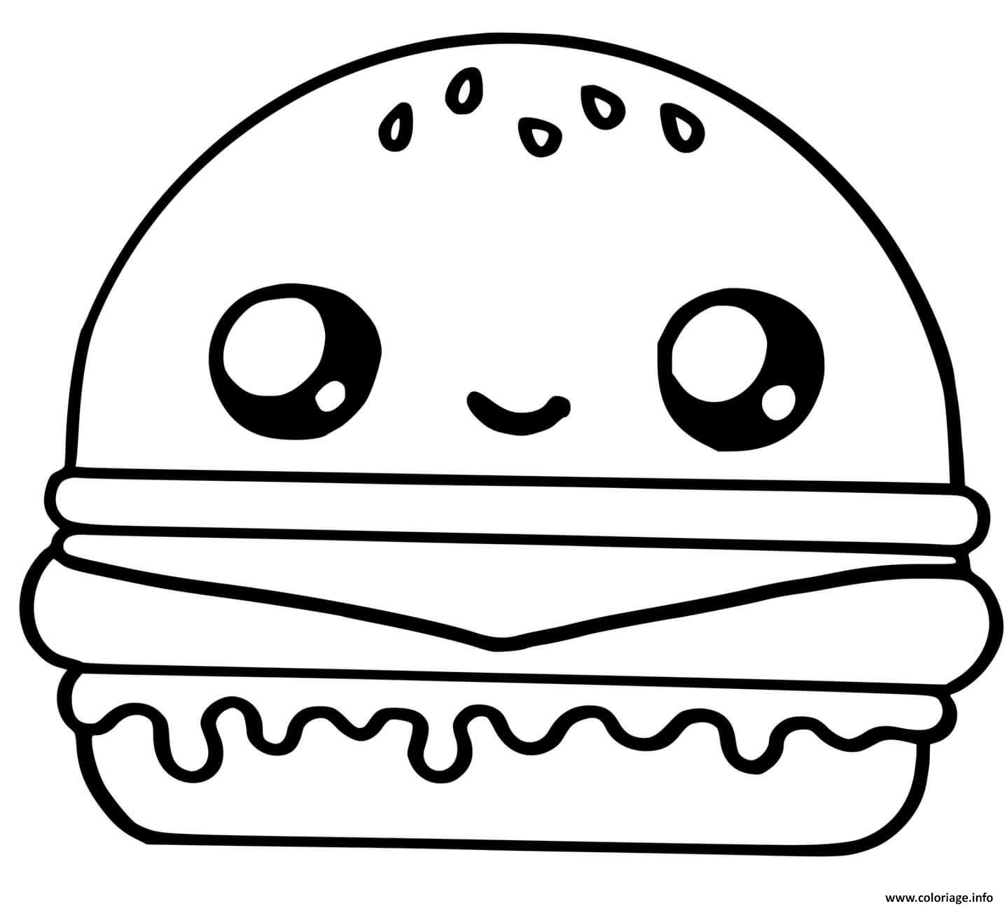 Burger Coloring Page