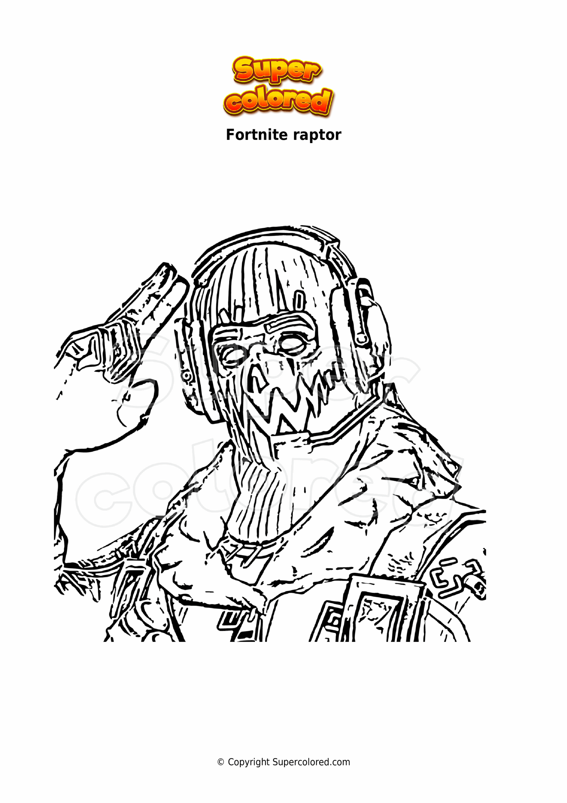 Fortnite Raptor Coloring Pages