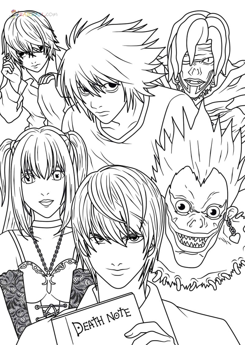 Coloriage Imprimer Death Note Netfixe Death Note Free Printable Coloring Pages For Kids