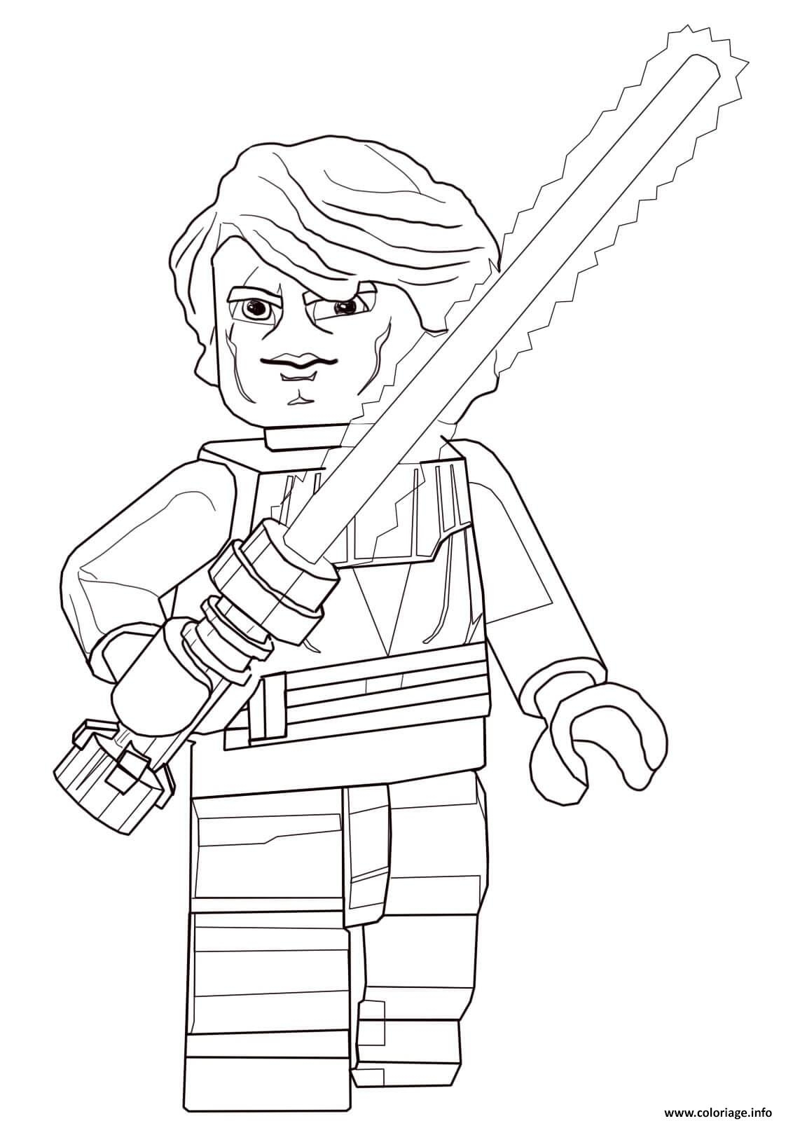 Coloriage Lego Star Wars Anakin Skywalker Dessin Lego Star Wars Imprimer