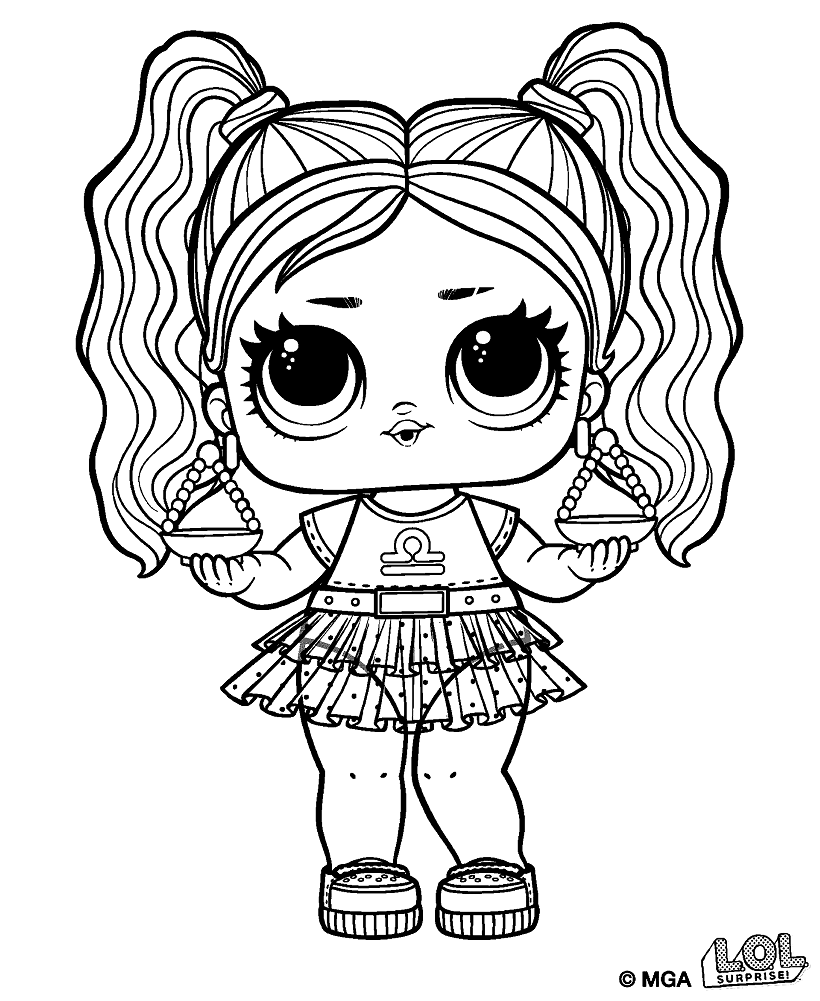 Coloring Page Of Lol Dolls