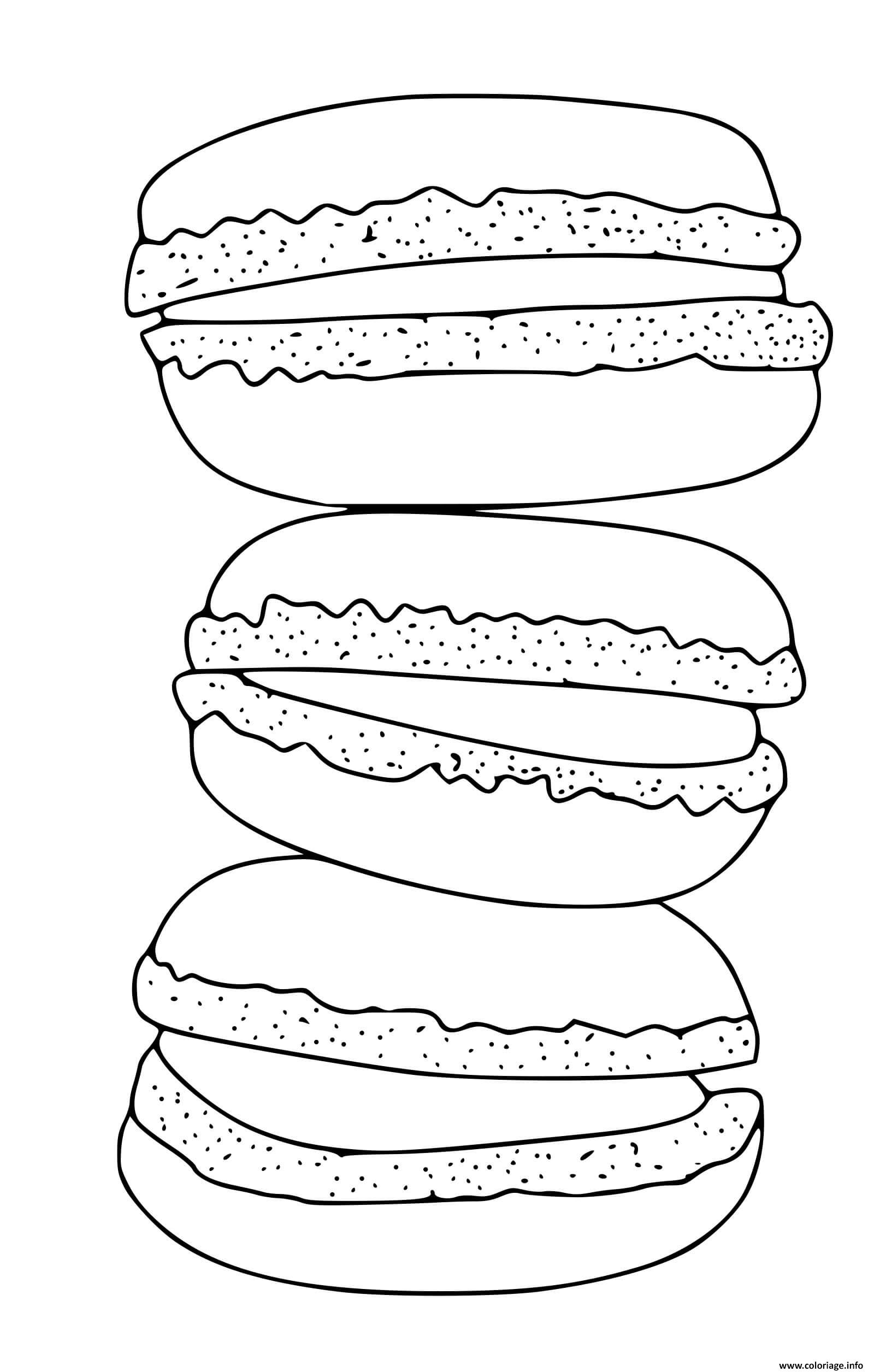 Coloriage Macarons JeColorie