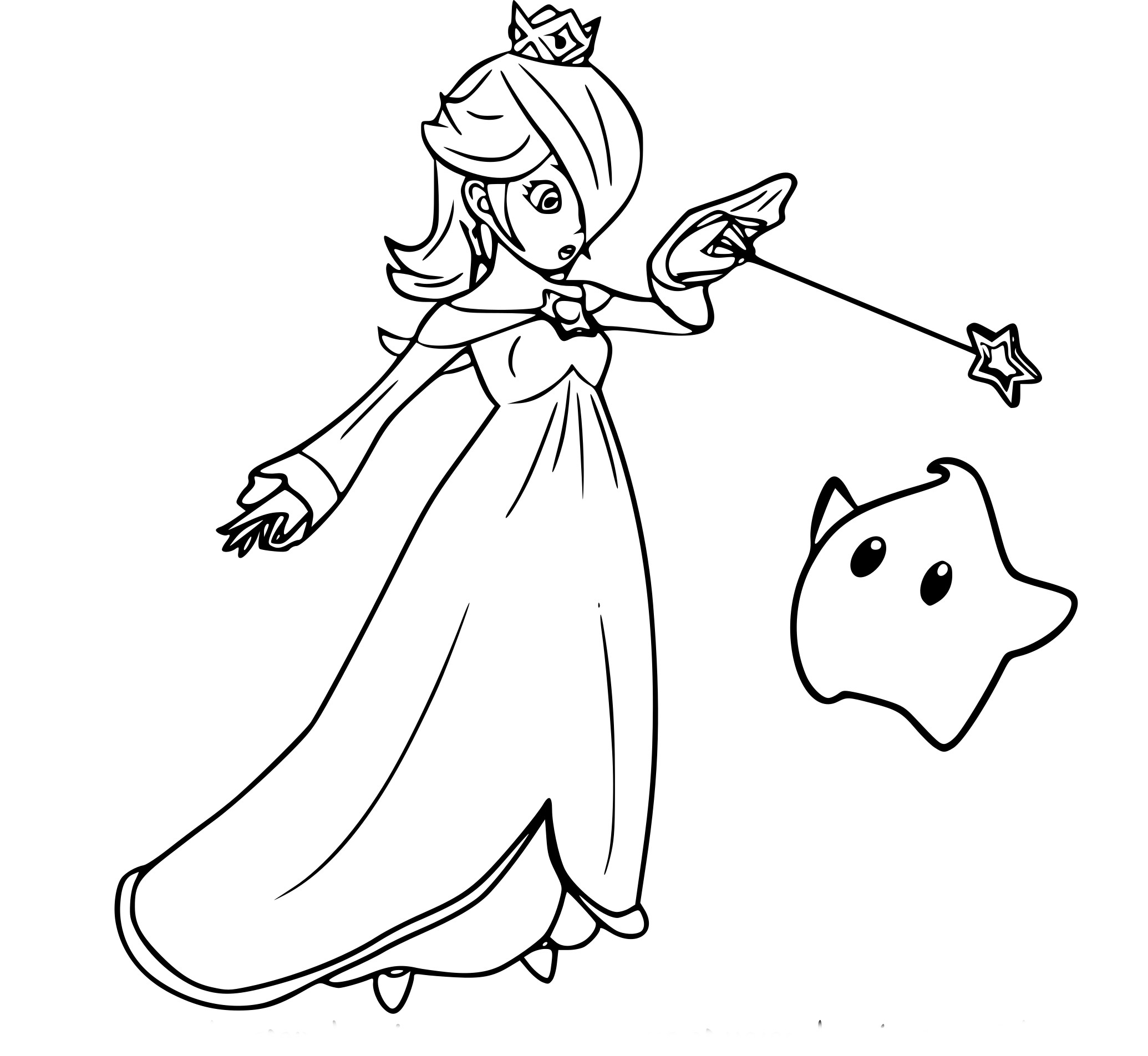 Coloriage Rosalina Super Smash Bros Imprimer