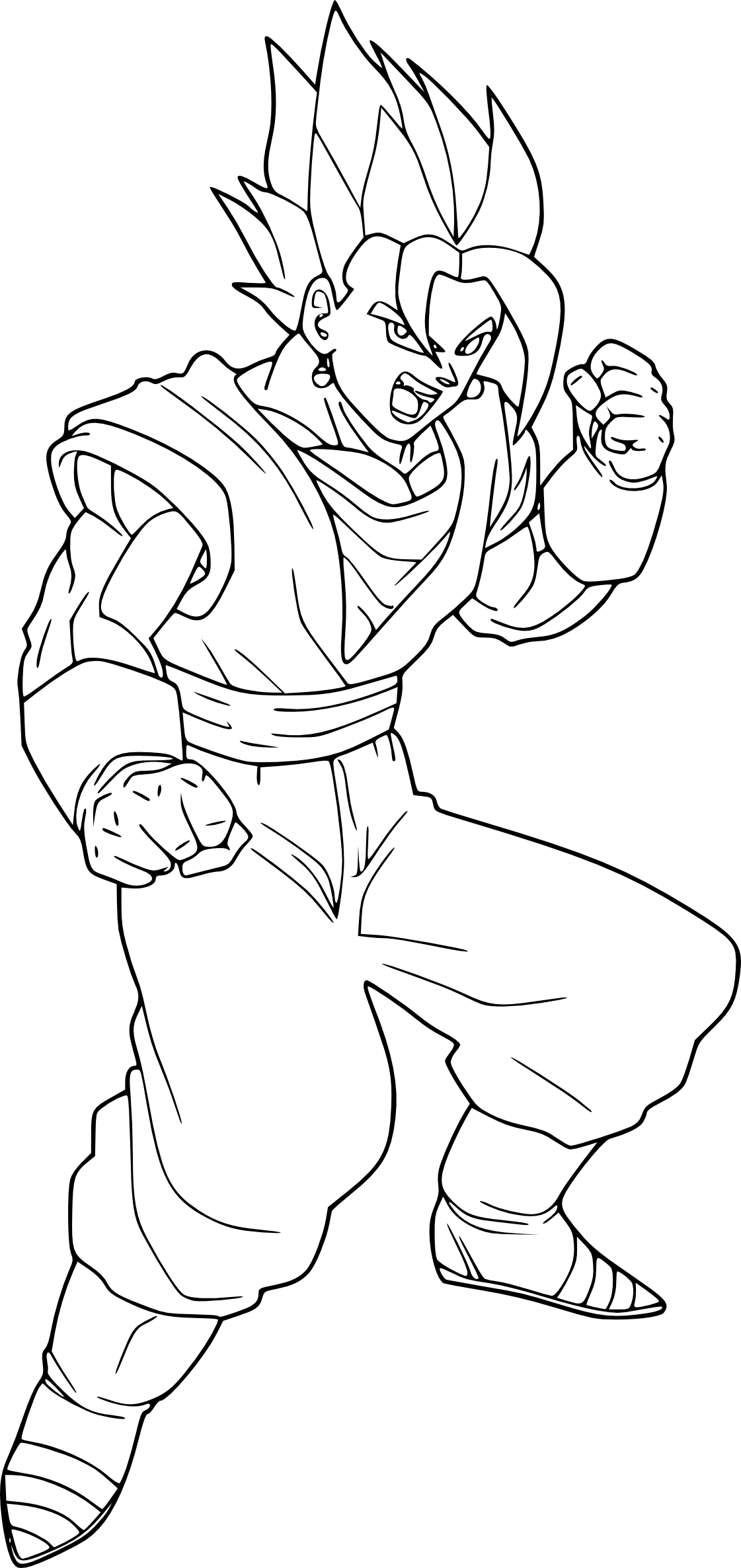 Coloriage Vegeto Normal DBZ Imprimer Et Colorier