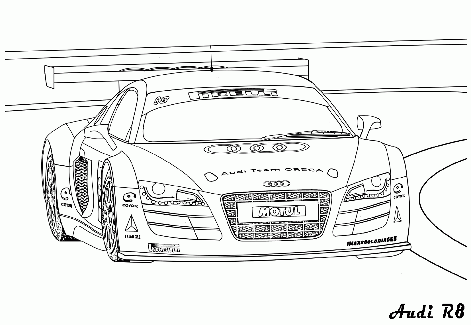 Coloriages De Bagnoles Dessin Colorier Audi R8