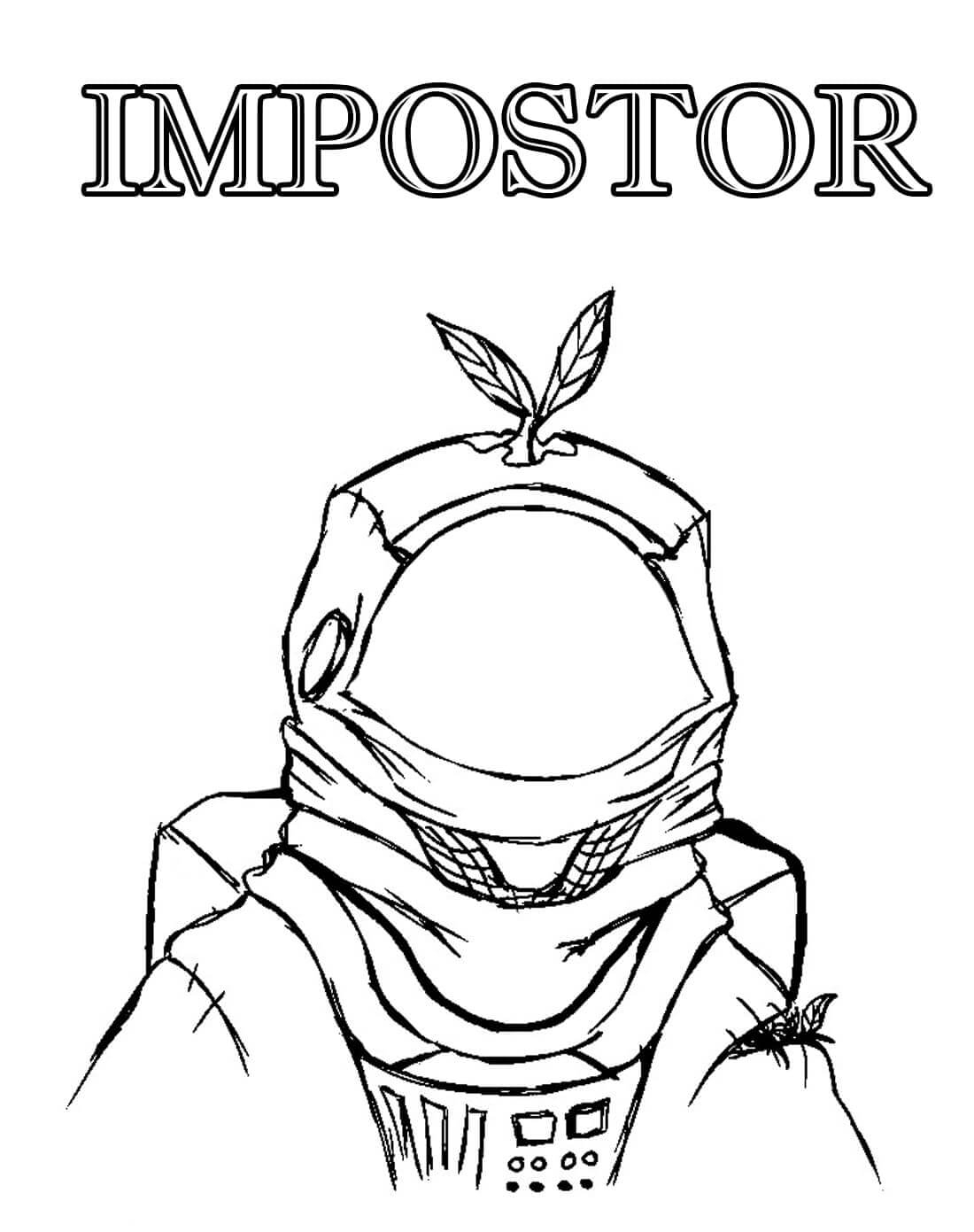 Among Us Coloring Pages Impostor